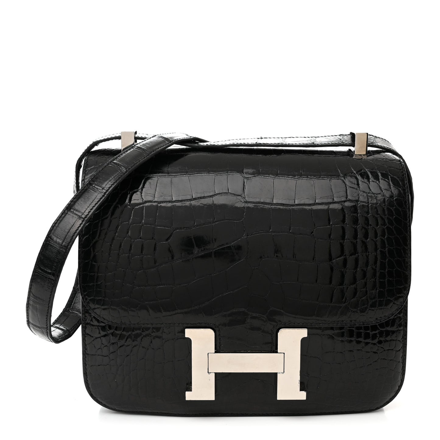 Shiny Alligator Constance 24 Black