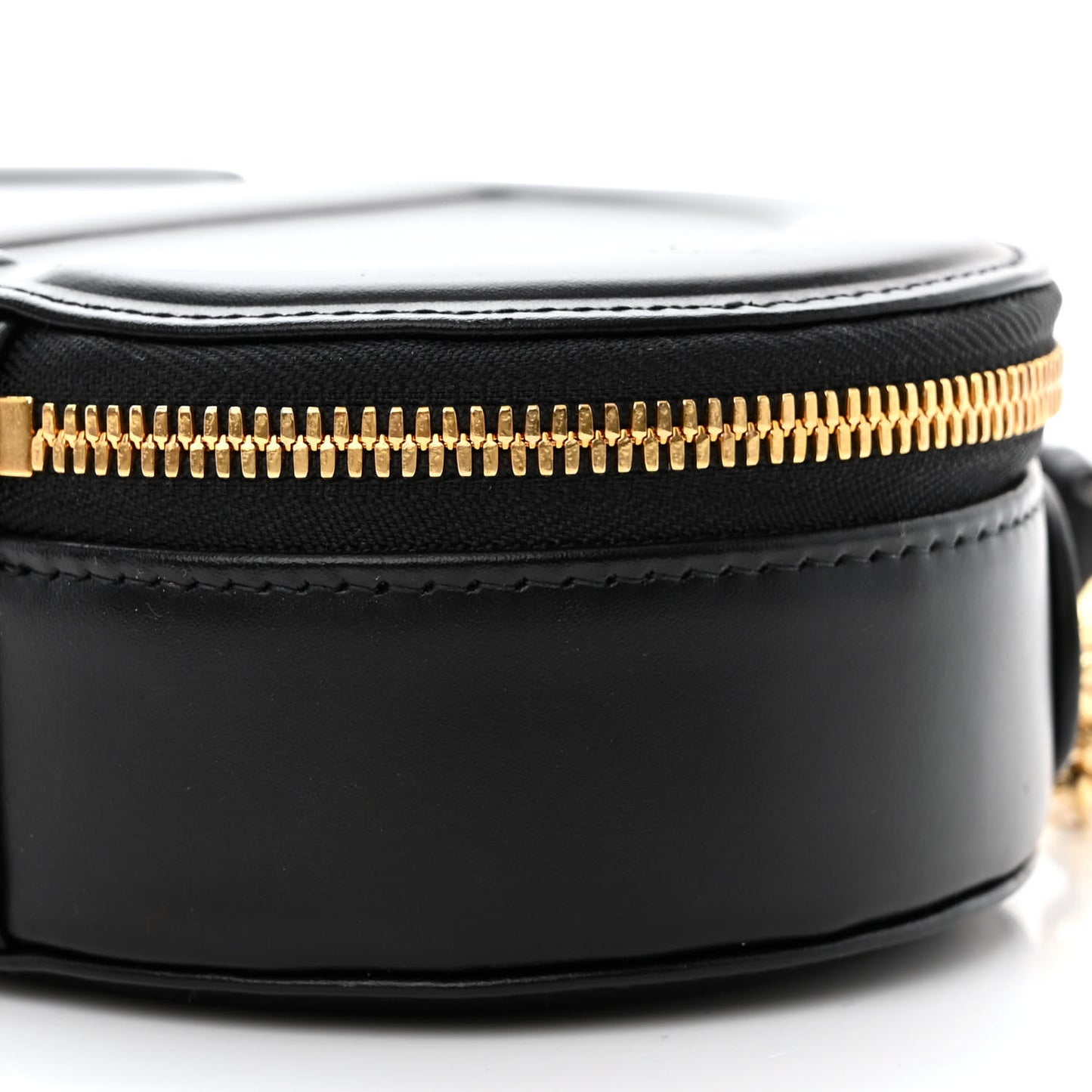Calfskin CD Signature Oval Crossbody Camera Bag Black