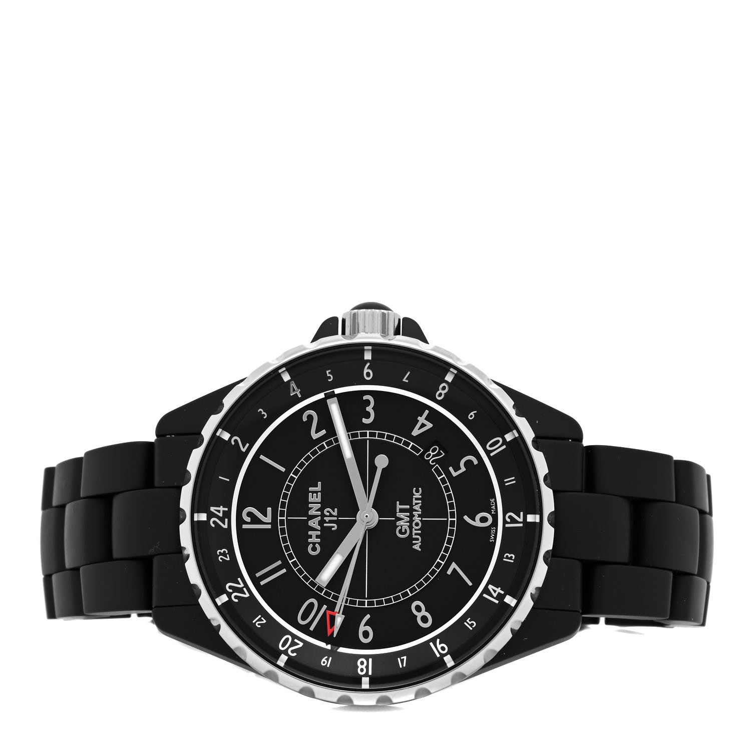 Chanel Stainless Steel Matte Ceramic 41mm J12 GMT Automatic Watch Black 2 of 5