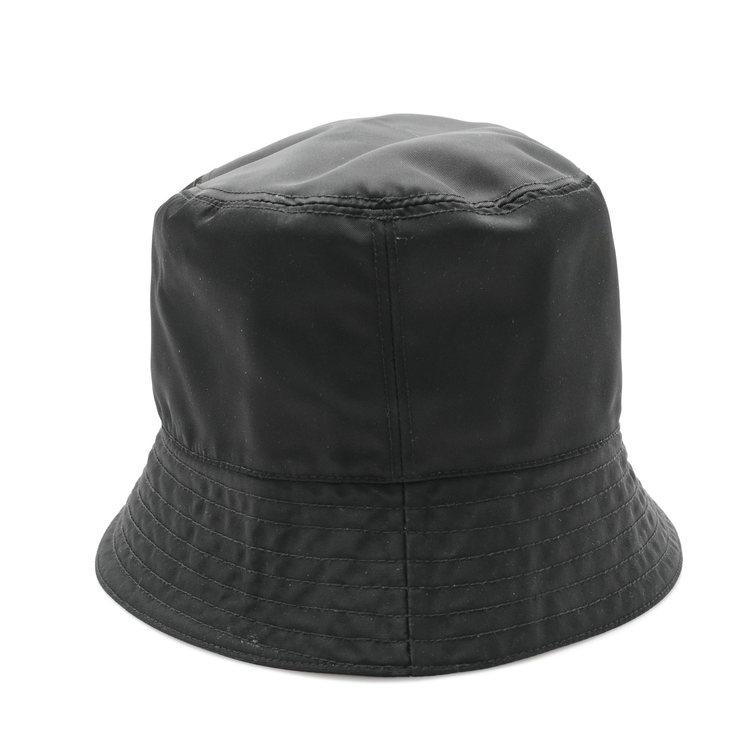 Re-Nylon Rubber Logo Bucket Hat S Black