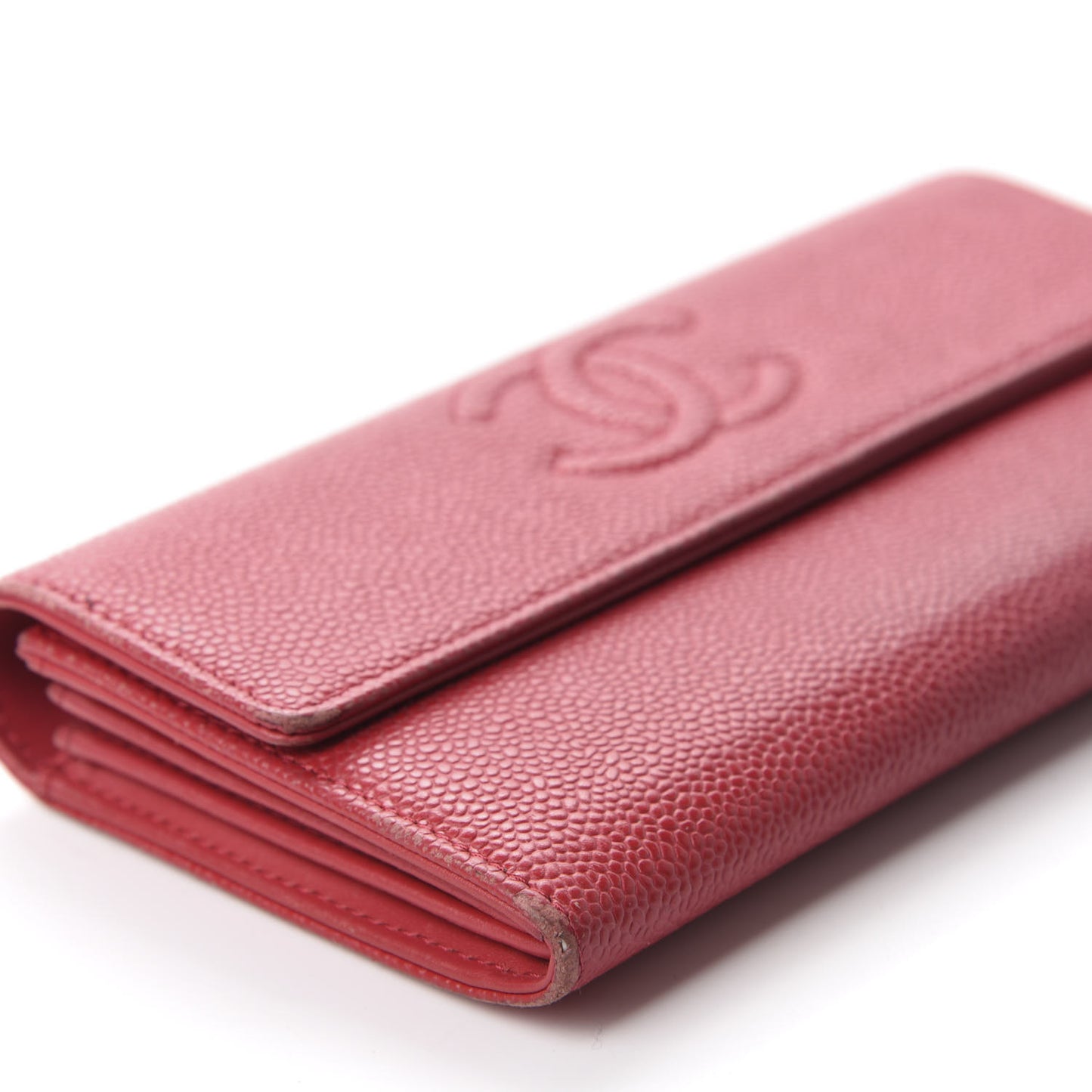 Caviar Timeless CC Large Flap Wallet Red