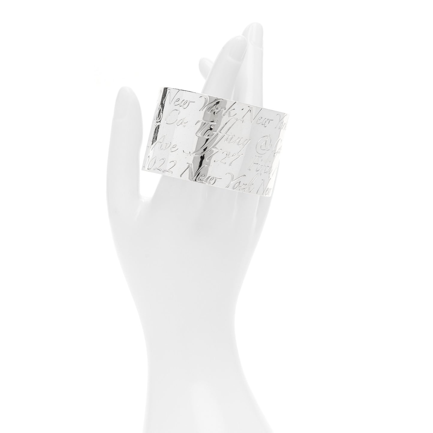 Sterling Silver Wide Notes Cuff Bracelet