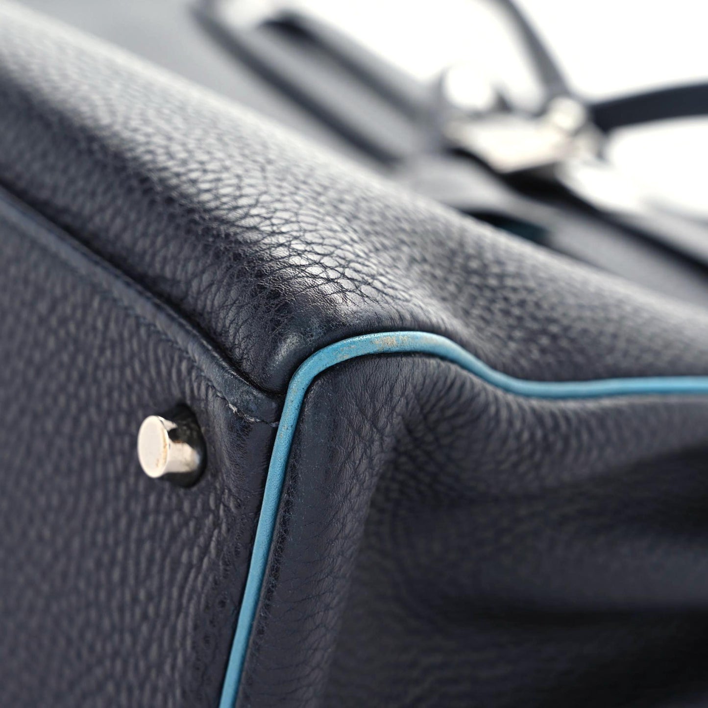 Togo Bi-Color Kelly Retourne 32 Indigo Blue Jean