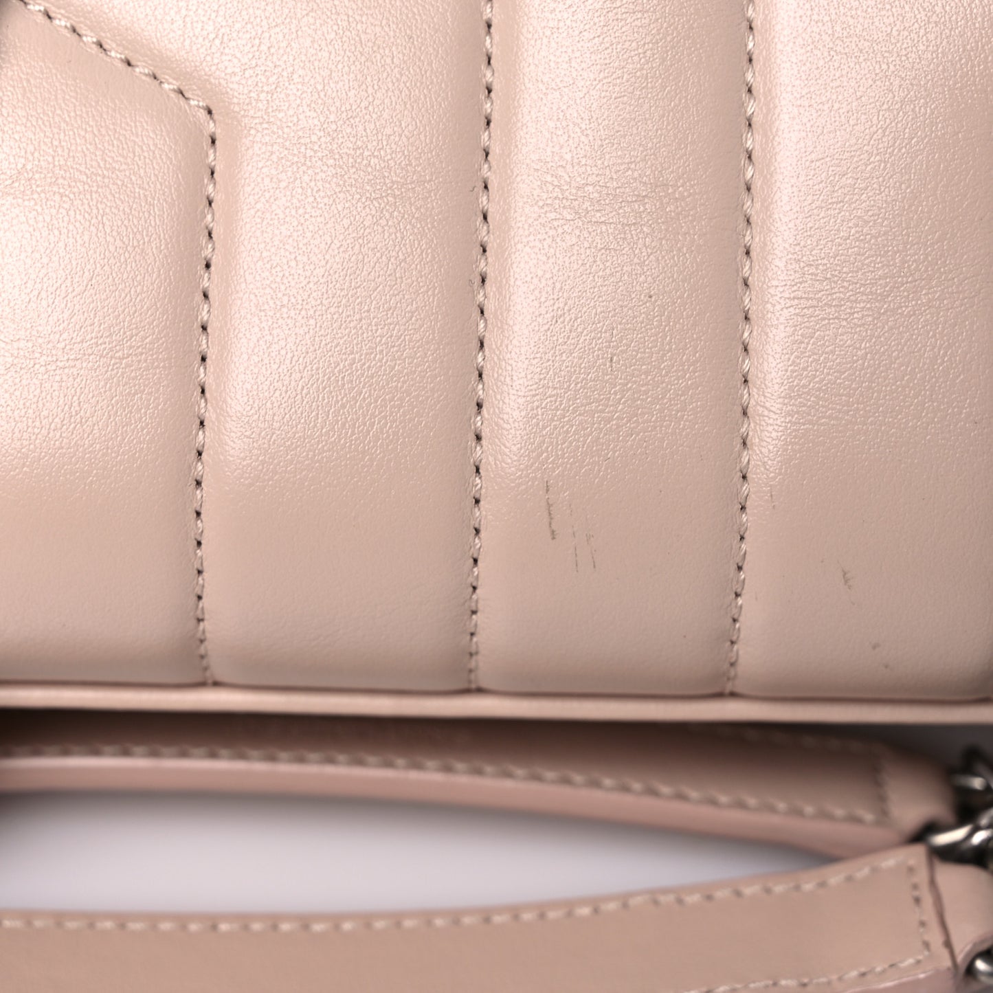 Calfskin Y Quilted Monogram Small Loulou Chain Satchel Rose Antic