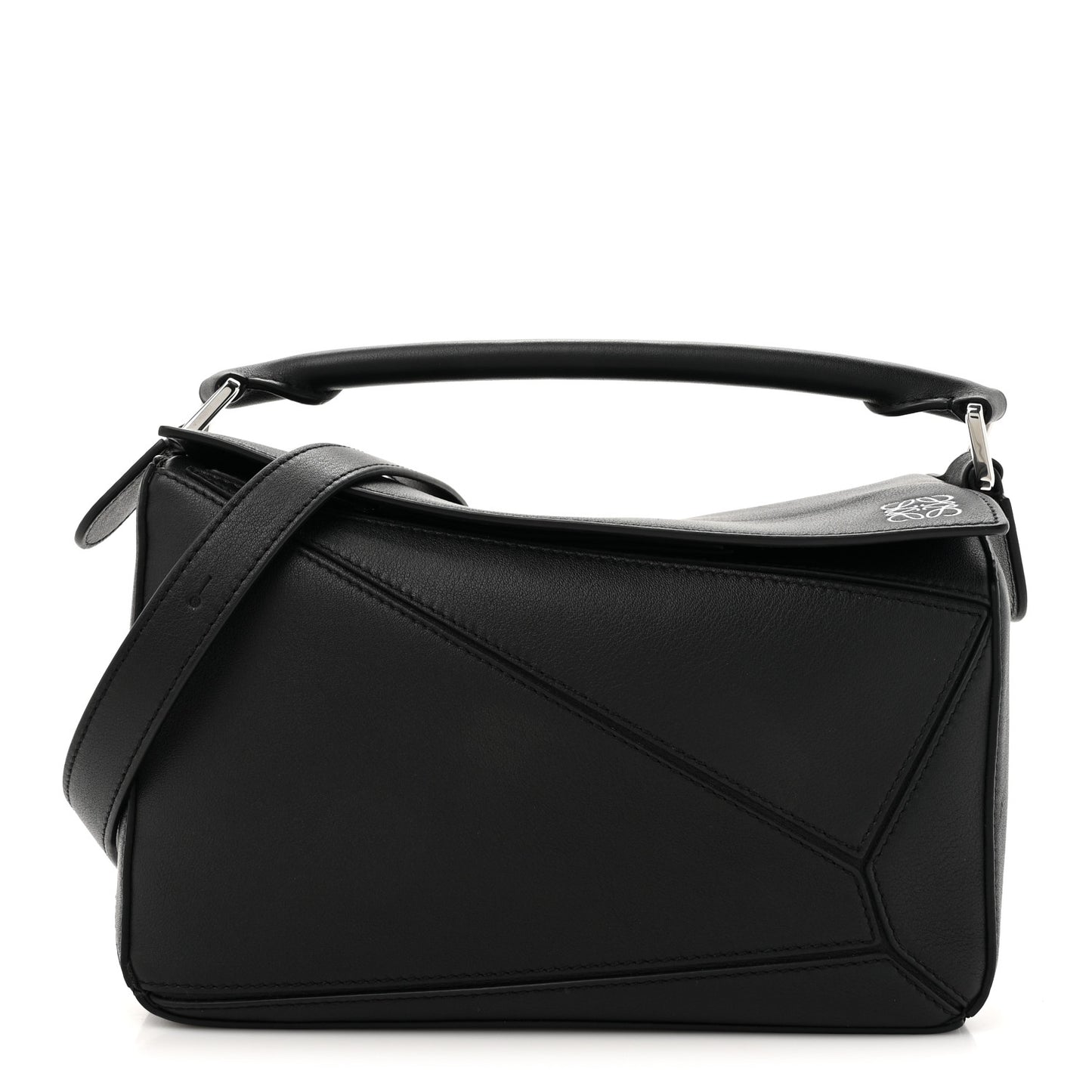 Calfskin Small Puzzle Bag Black