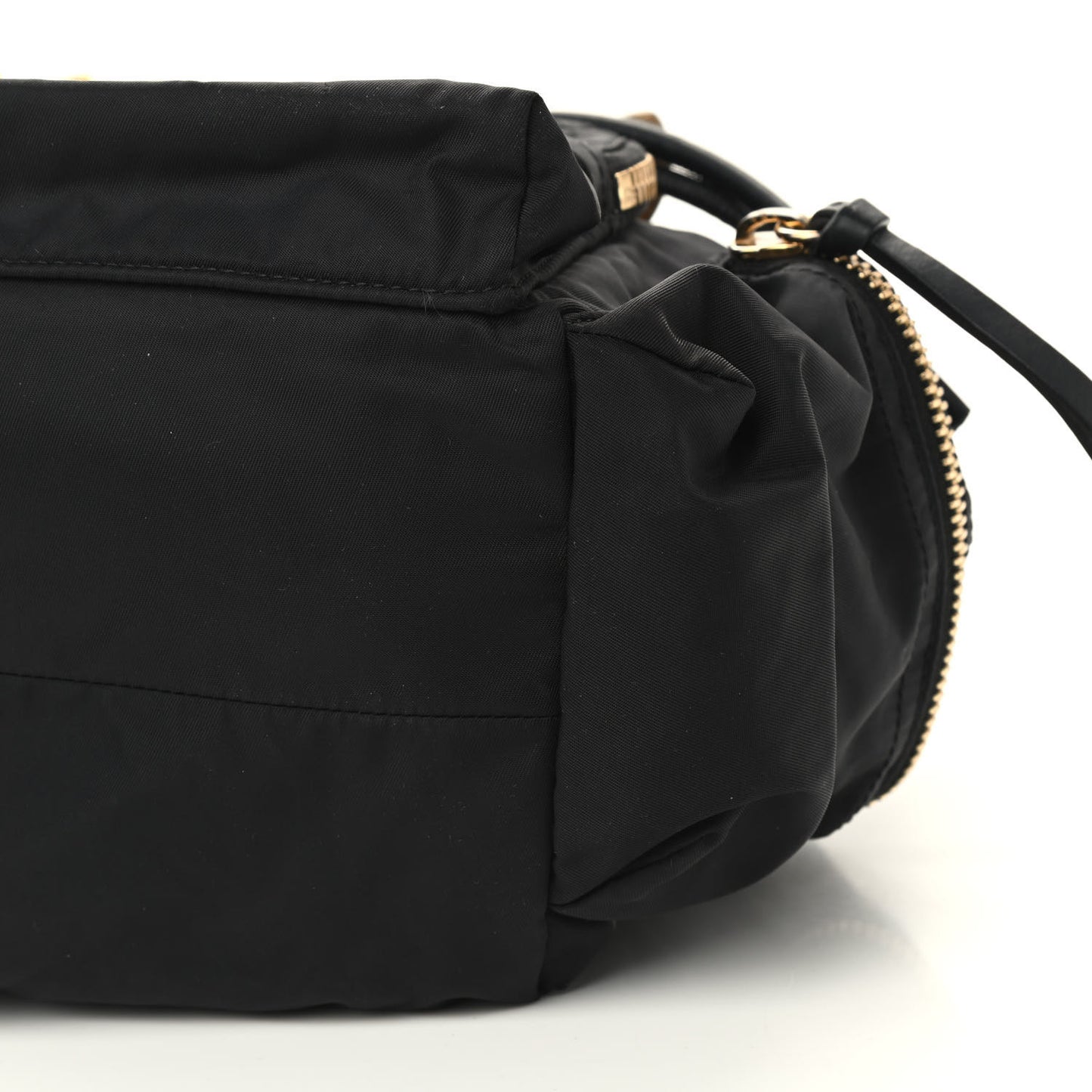 Nylon Medium Rucksack Runway Backpack Black Gold