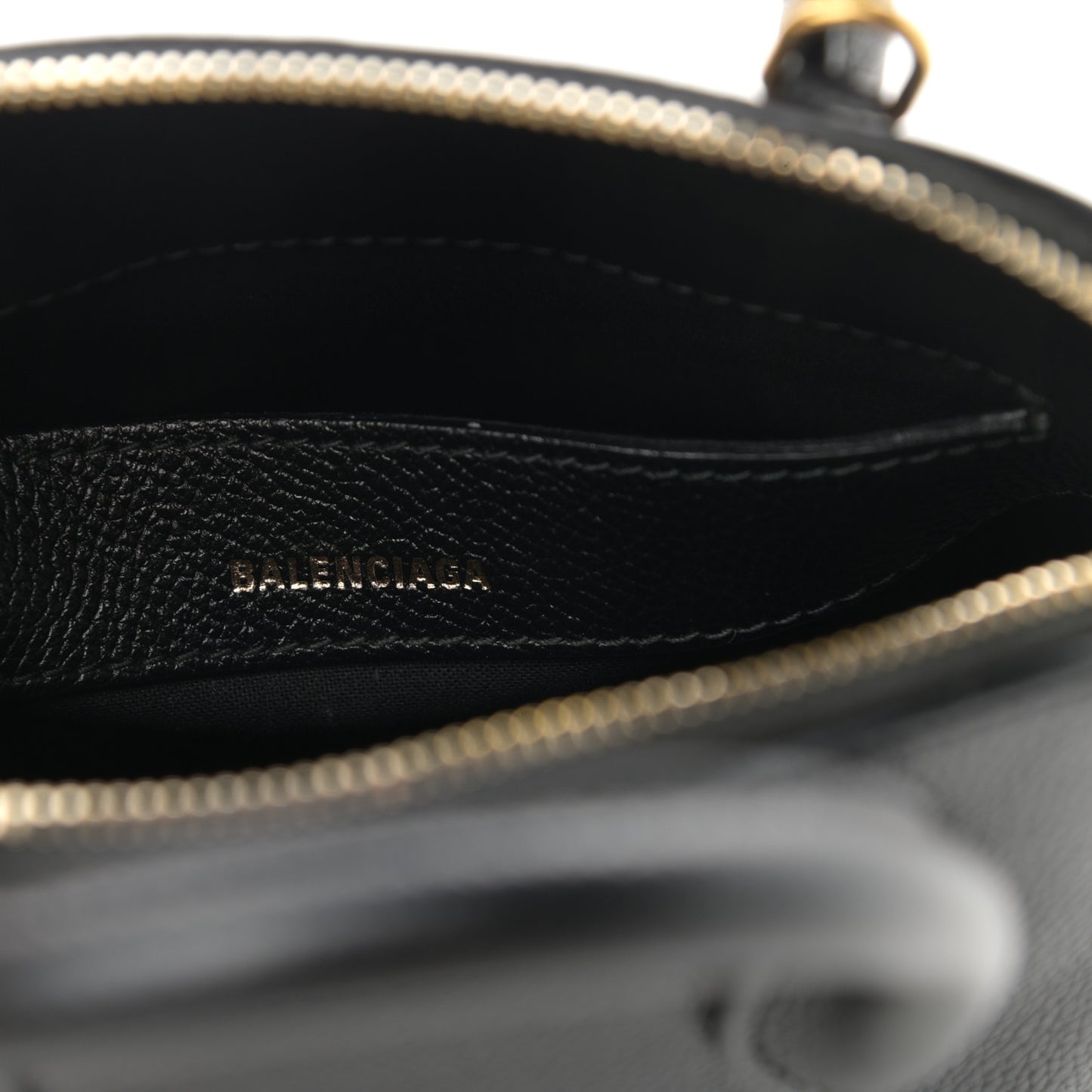 Grained Calfskin XXS Ville Top Handle Bag Black