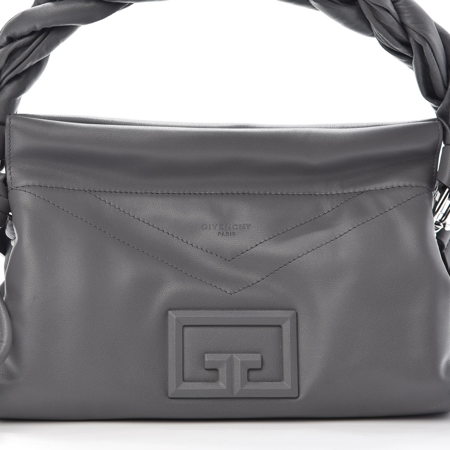 Calfskin Medium ID93 Satchel Storm Grey