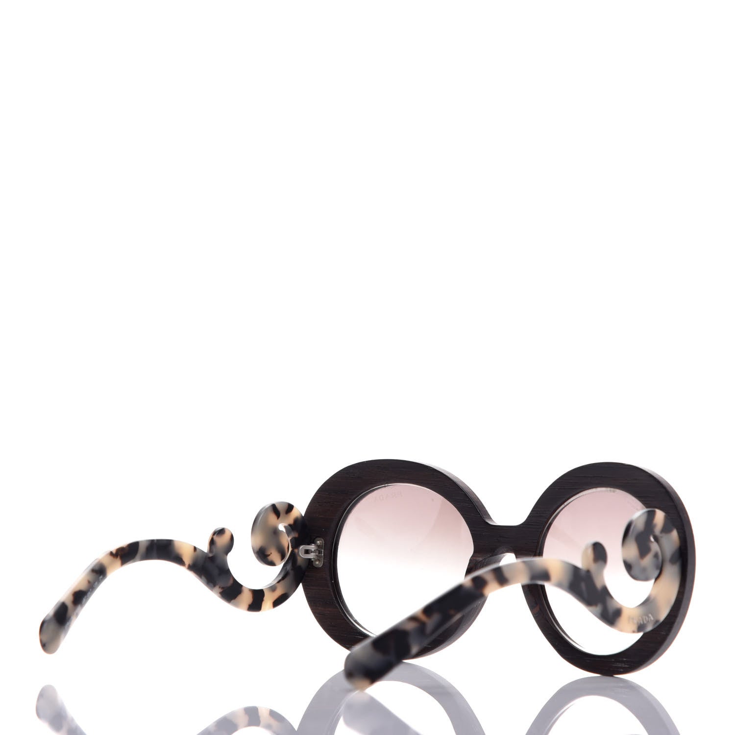 Prada Wooden Baroque Sunglasses SPR 27R Tortoise Dark Brown 3 of 7