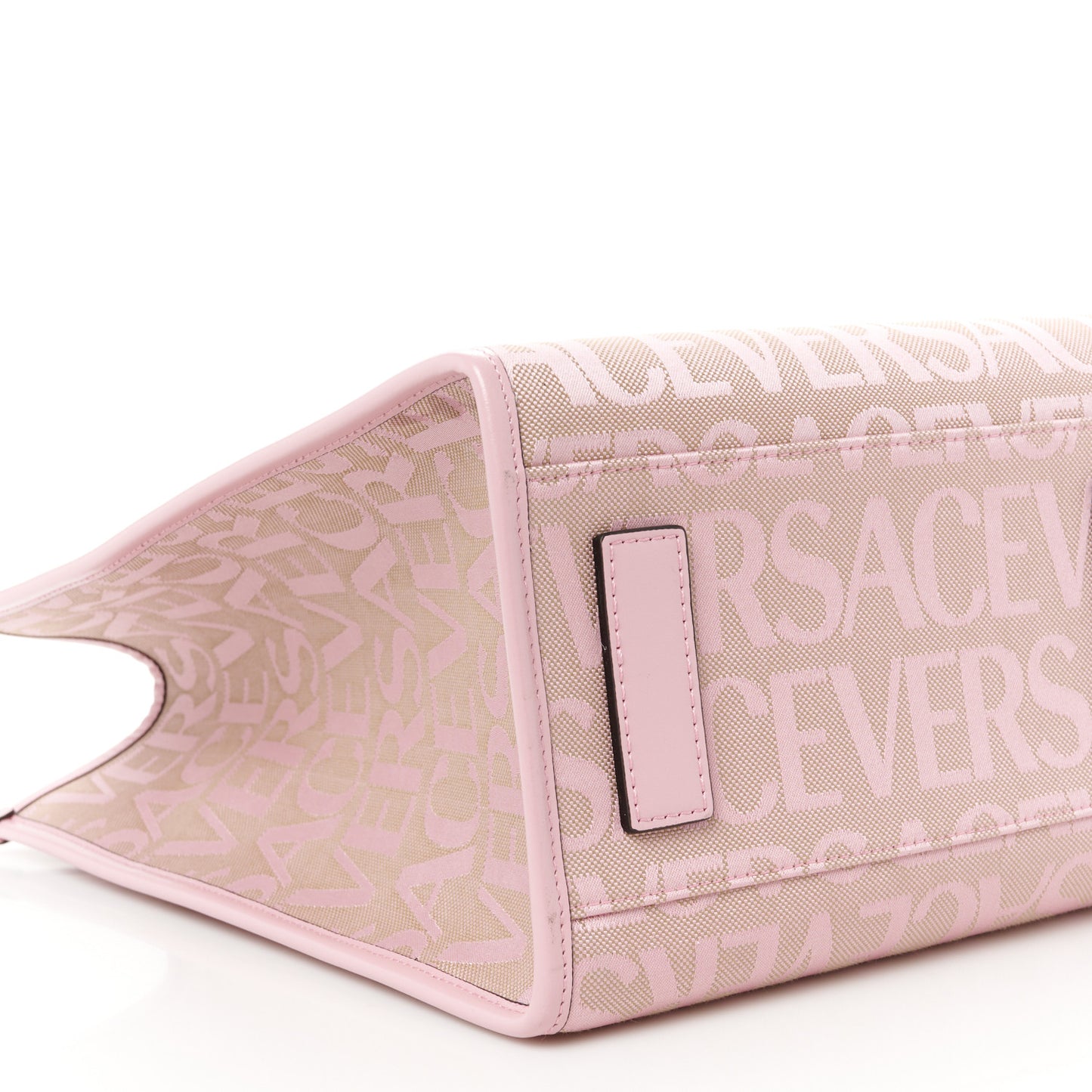 Jacquard Canvas Large Allover Medusa Tote Baby Pink Beige