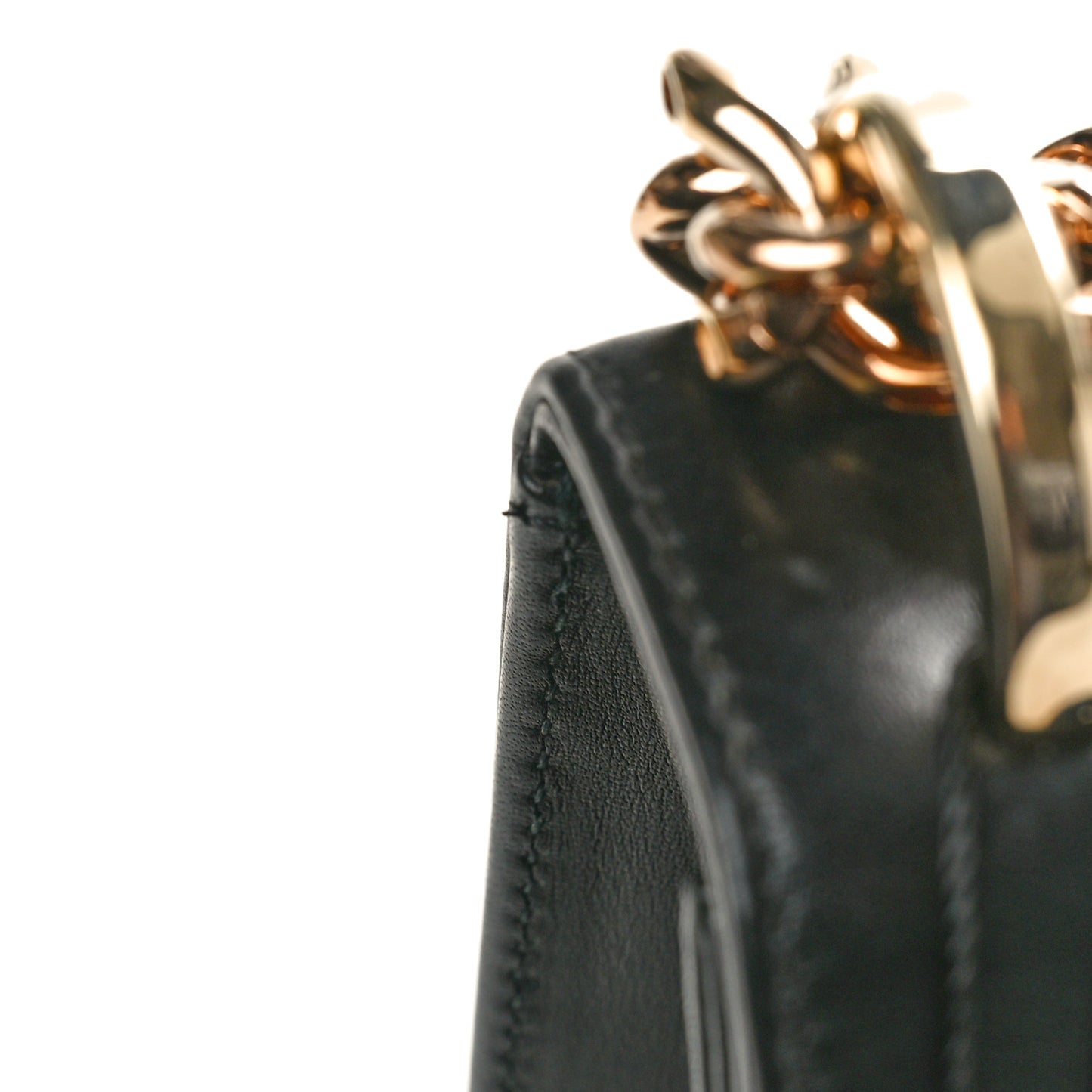 Glossy Calfskin Shagreen Badge Diorama Club Bag Black