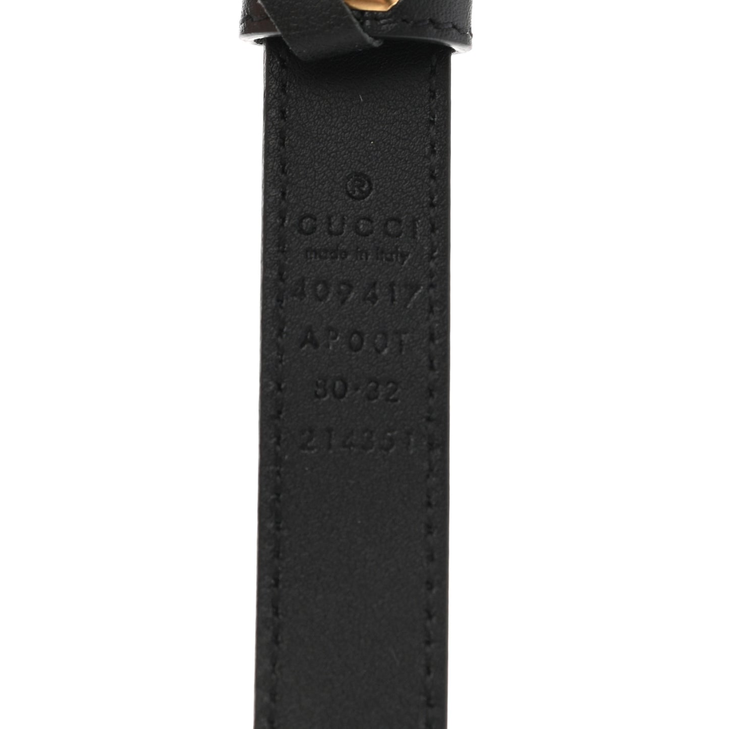 Calfskin Double G 20mm Belt 80 32 Black