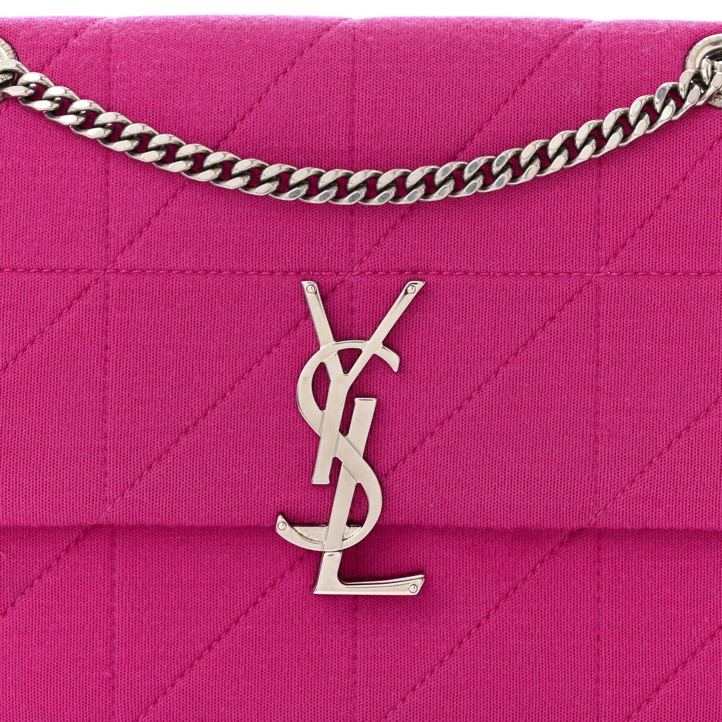 Jersey Wool Patchwork Monogram Medium Jamie Fuchsia
