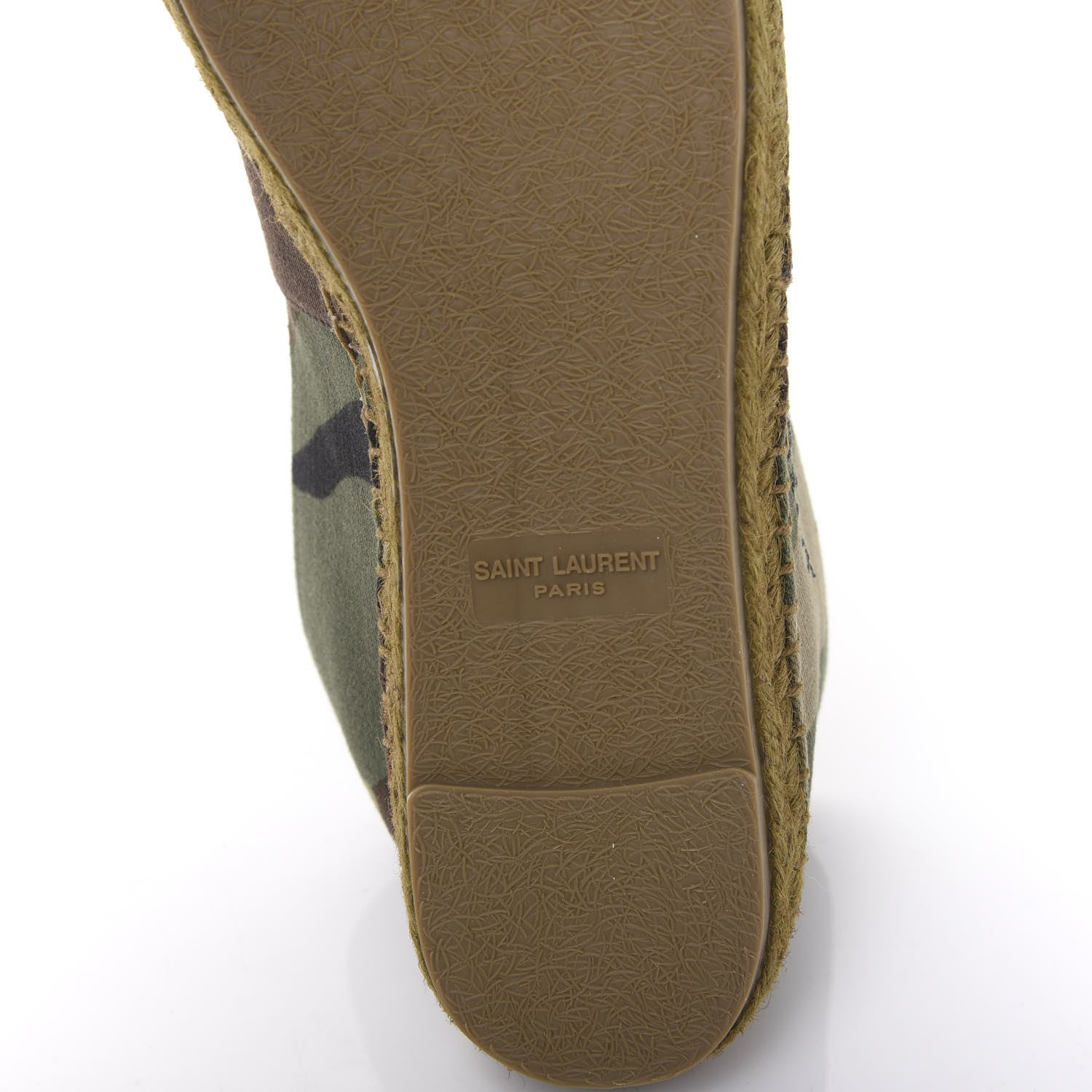 Saint Laurent Canvas Camouflage Espadrilles 37.5 Kaki Black 6 of 9