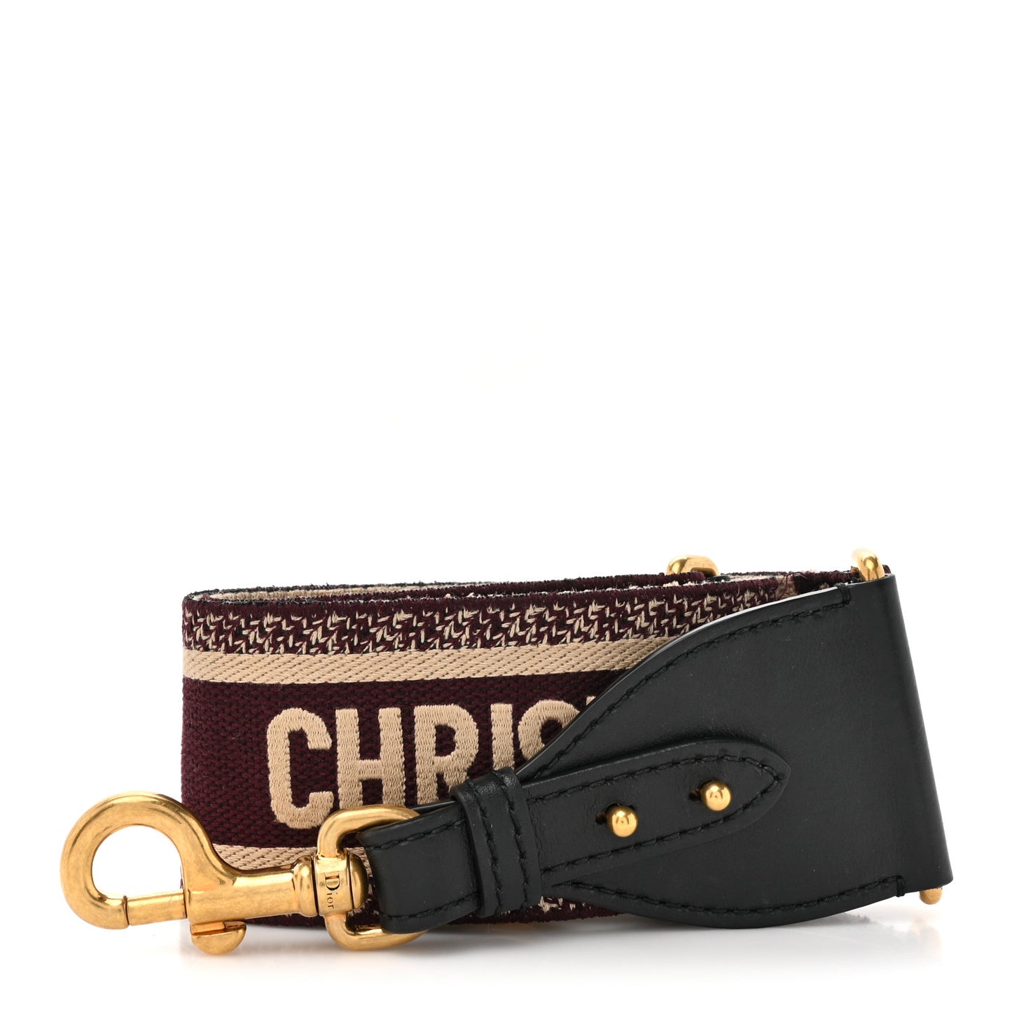 Canvas Embroidered Shoulder Strap Burgundy