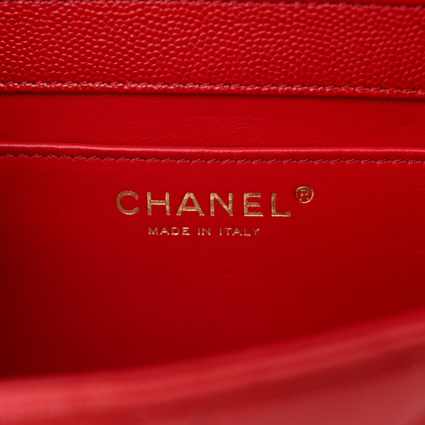 Caviar Quilted Small Carry Me Top Handle Flap Red