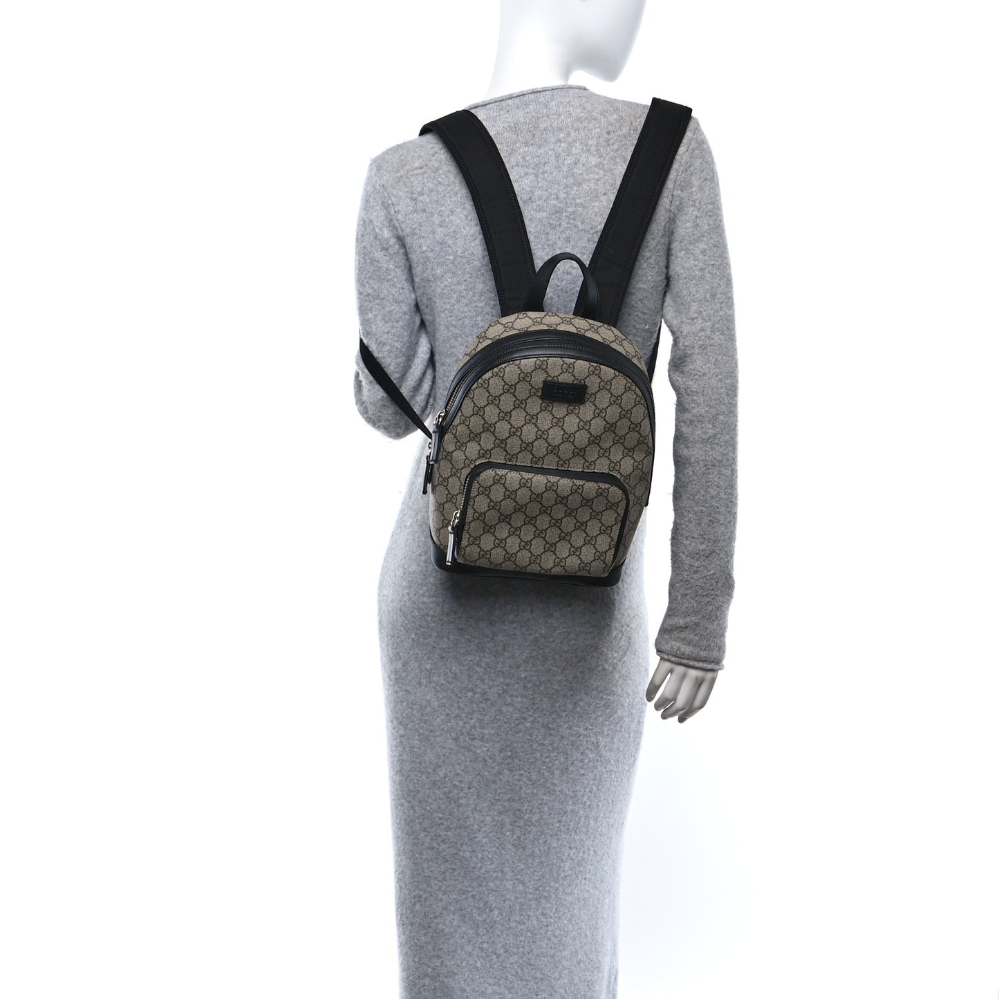 GG Supreme Monogram Small Eden Day Backpack Black