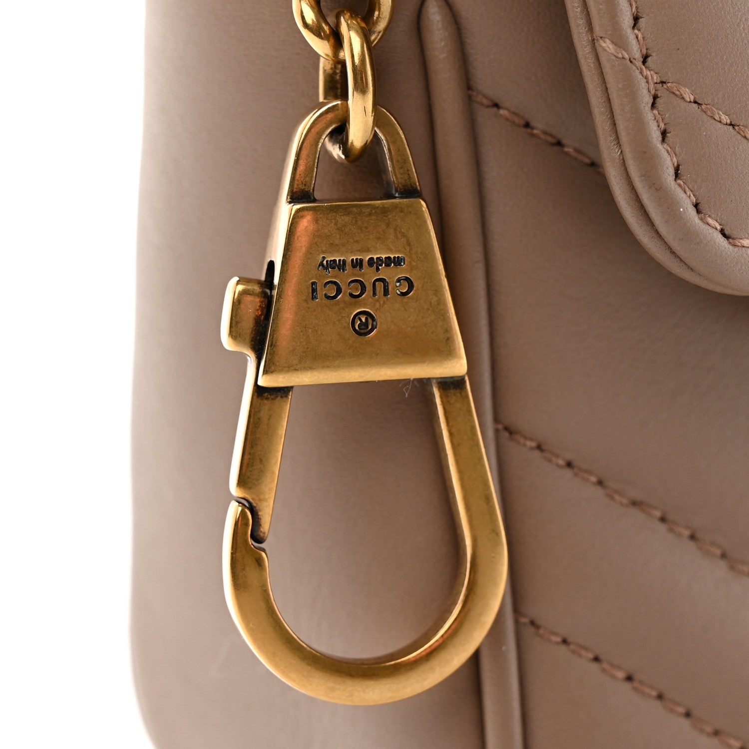 Gucci Calfskin Matelasse Super Mini GG Marmont Shoulder Bag Porcelain Rose 12 of 12