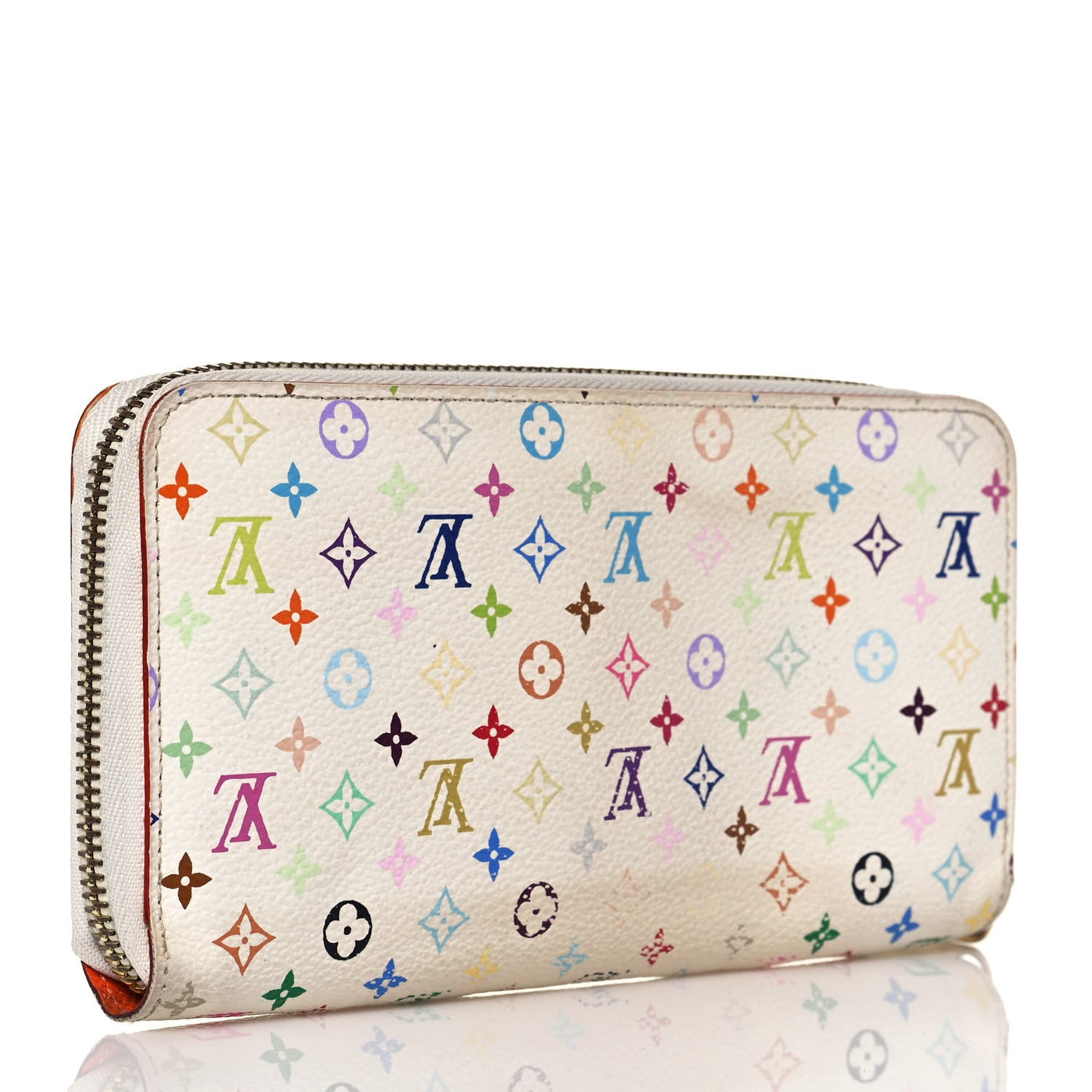 Monogram Multicolor Zippy Wallet White Litchi
