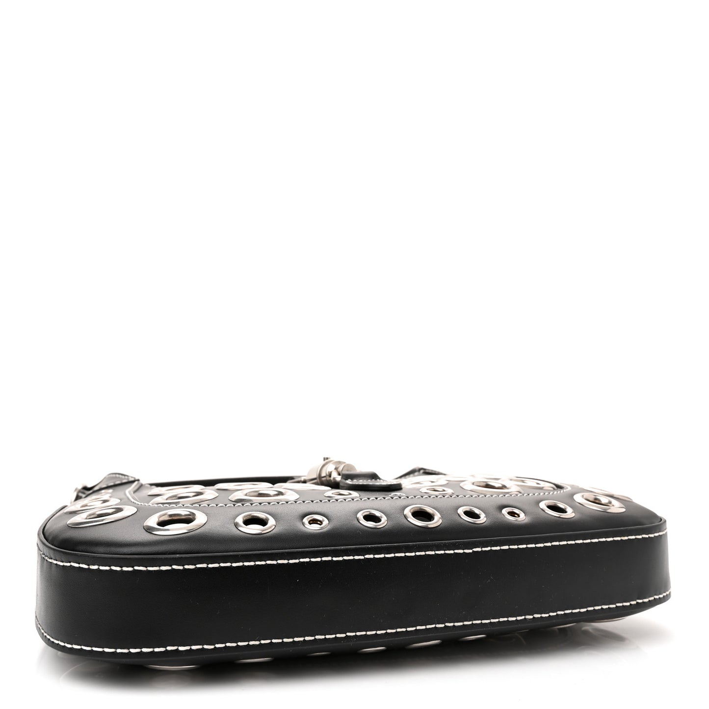 Calfskin Ha Ha Ha Jackie 1961 Eyelet Hobo Black