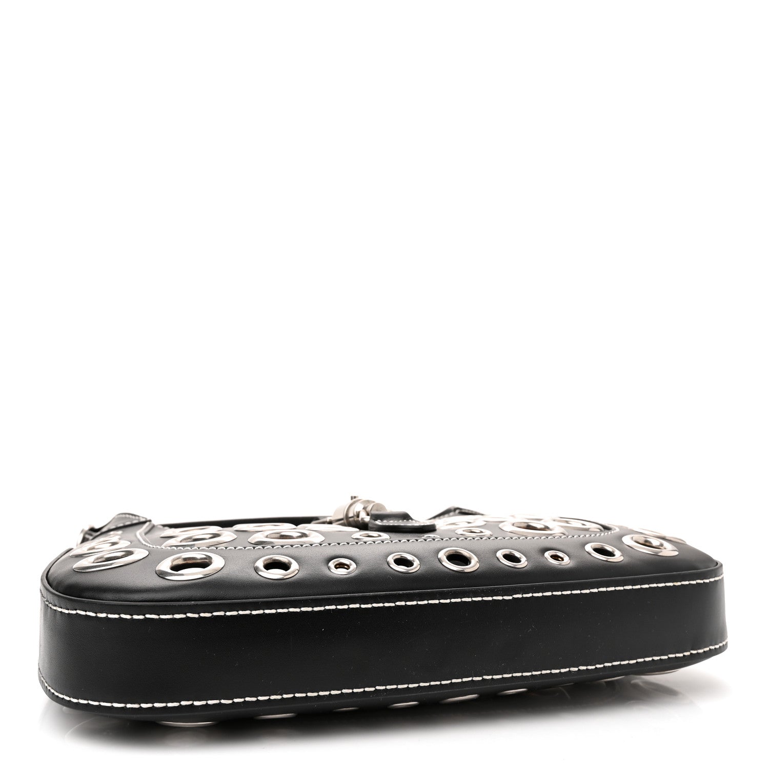 Gucci Calfskin Ha Ha Ha Jackie 1961 Eyelet Hobo Black 4 of 12