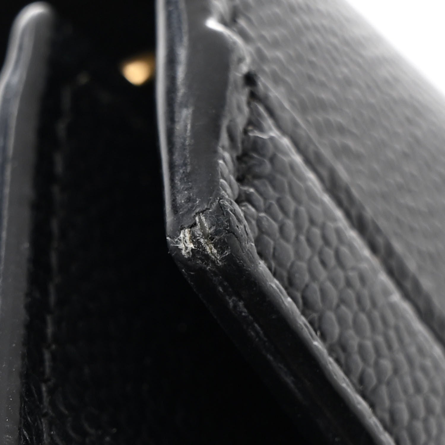 Saint Laurent Grain De Poudre Monogram Cassandra Chain Wallet Black 11 of 14