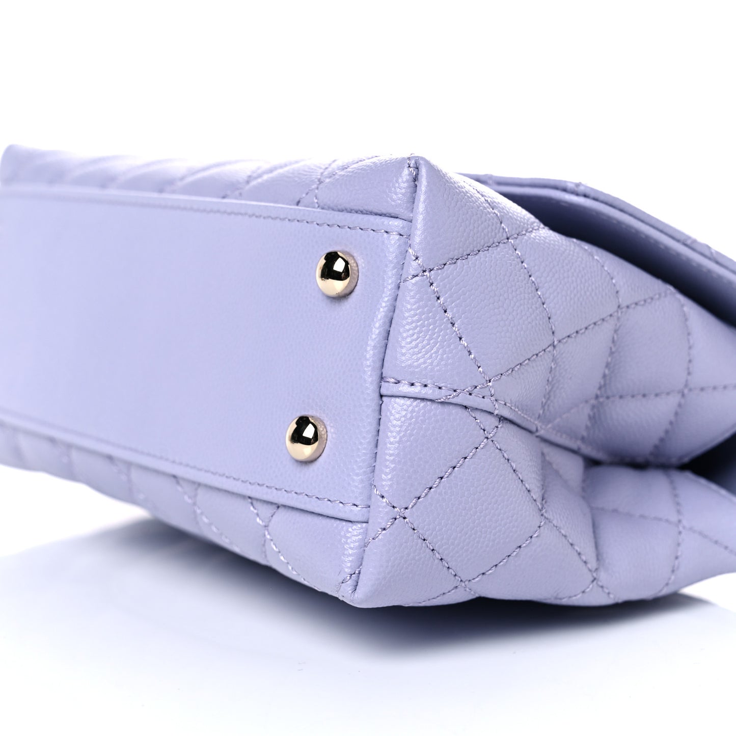 Caviar Quilted Mini Coco Handle Flap Light Purple