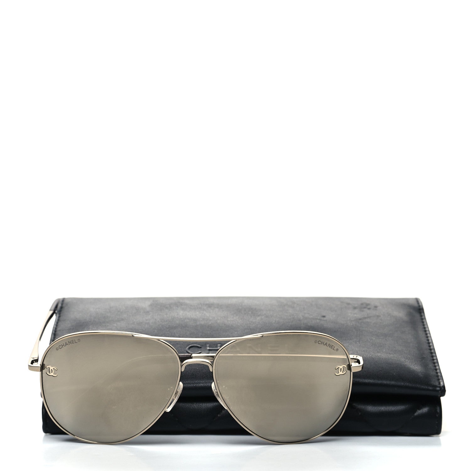 Chanel Aviator CC Sunglasses 4189-T-Q Silver 9 of 9