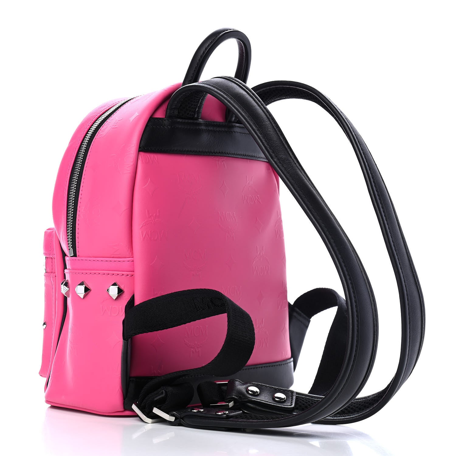 MCM Odeon Studded Small Backpack Beetroot Pink 3 of 9