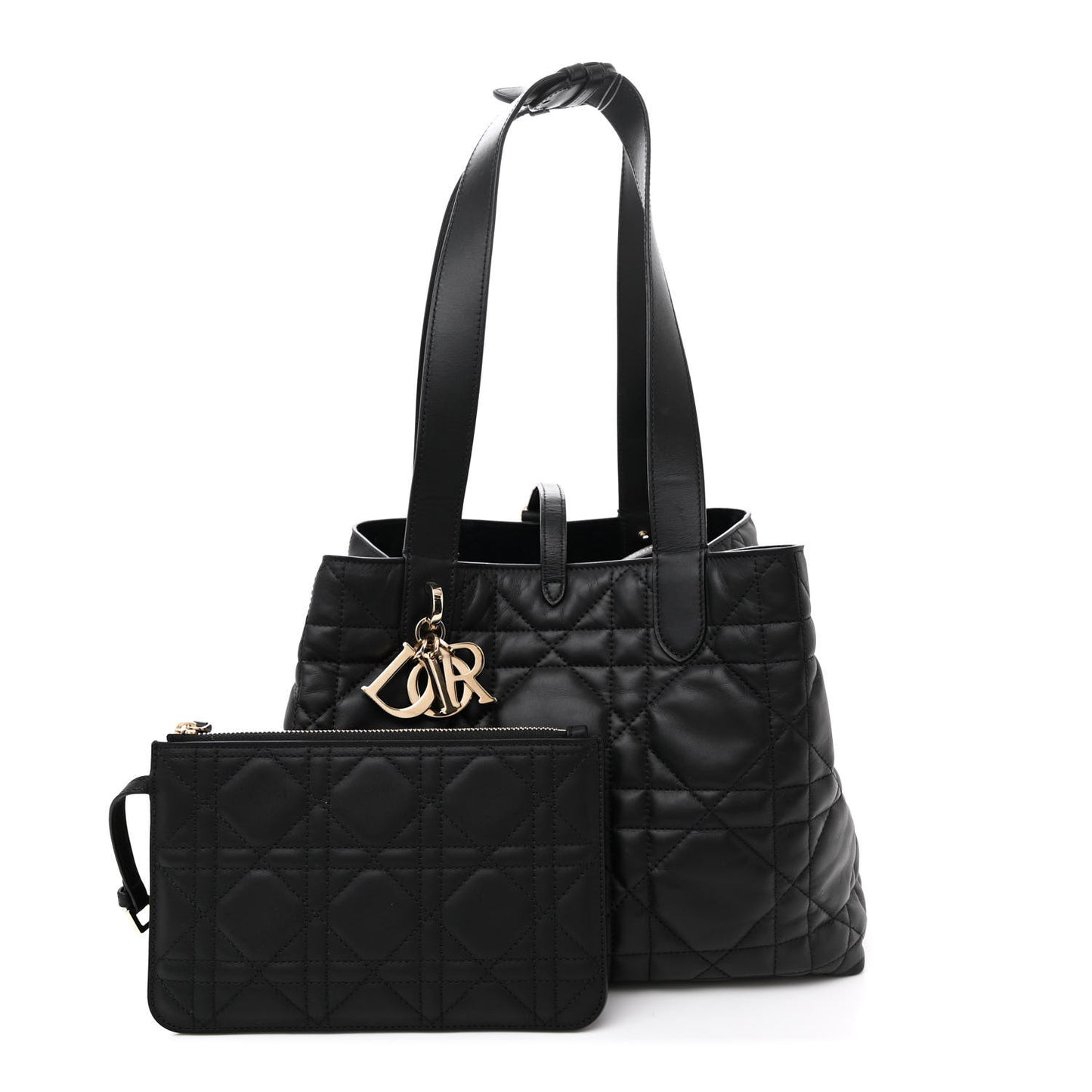 Calfskin Macrocannage Medium Toujours Black
