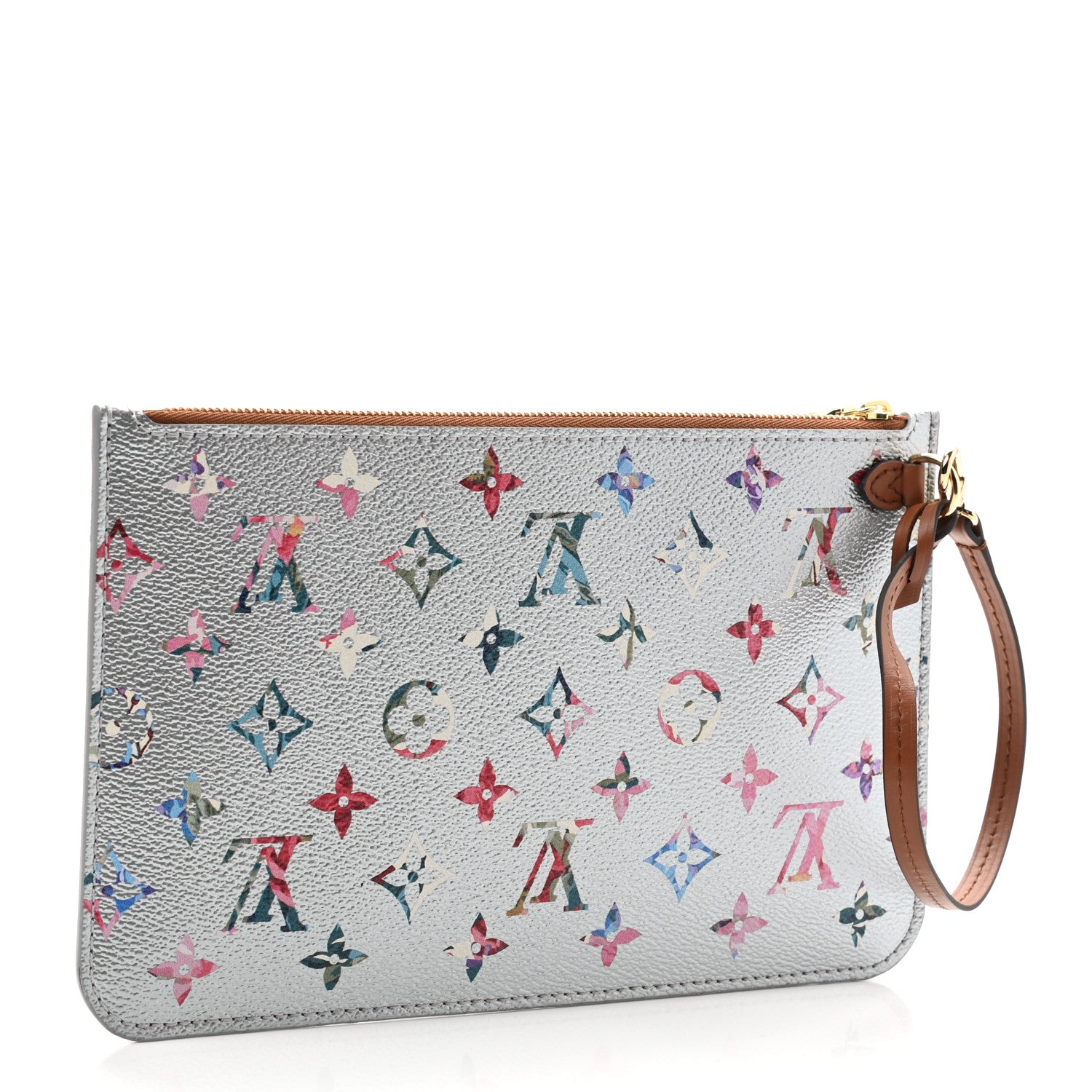 Louis Vuitton Metallic Monogram LV Garden Neverfull MM GM Pochette Silver 3 of 6
