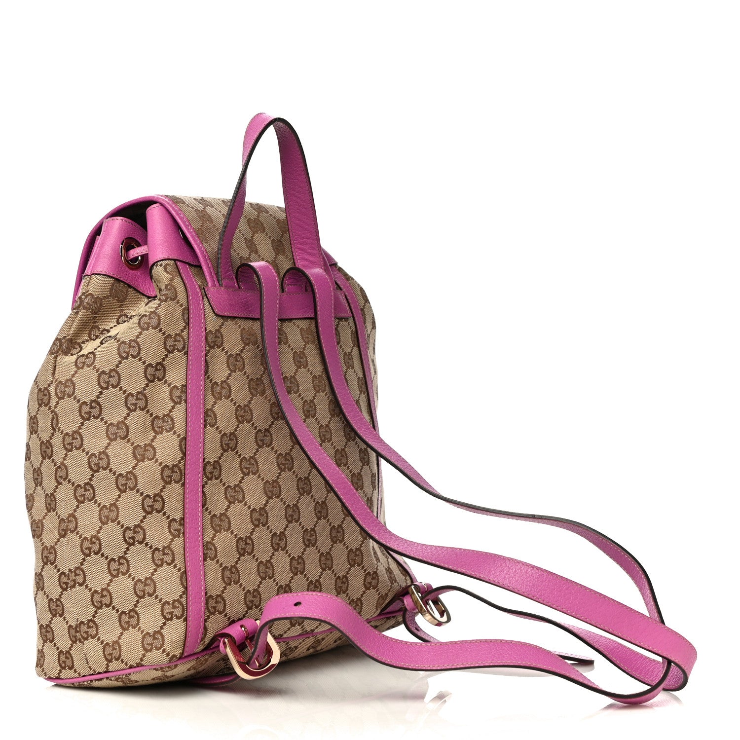 Gucci Monogram Flap Backpack Pink 2 of 9