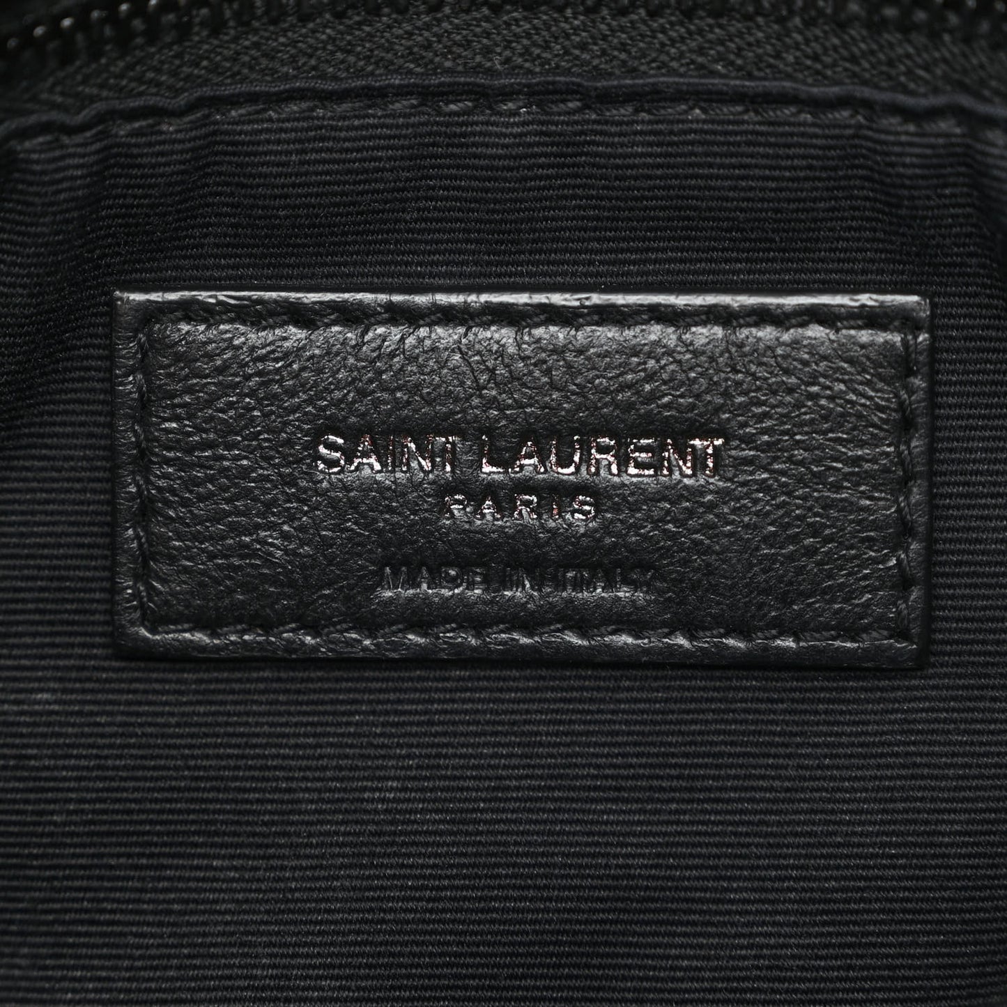 Lambskin Quilted Monogram Monochrome Small Loulou Puffer Chain Satchel Black