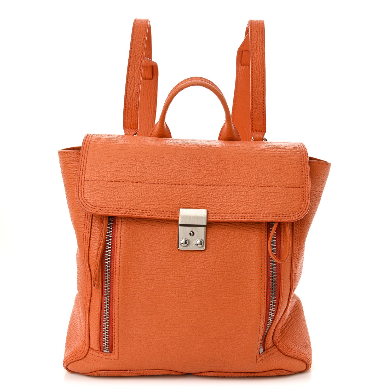 3.1 phillip lim pashli textured leather backpack 3.1 Phillip Lim Textured Calfskin Pashli Backpack Orange 1630008 –  FASHIONPHILE