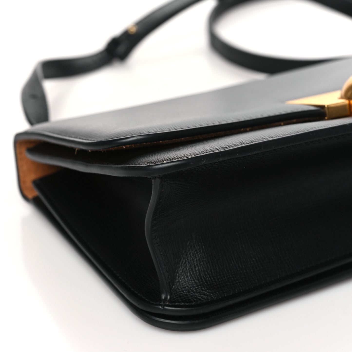 Calfskin Stamped Classic BV Bag Black