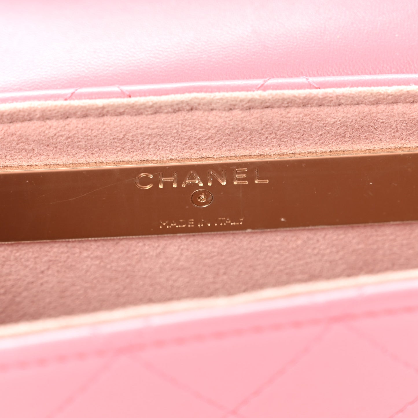 Calfskin Diamond Stitched Chain Around Flap Phone Holder Dark Pink