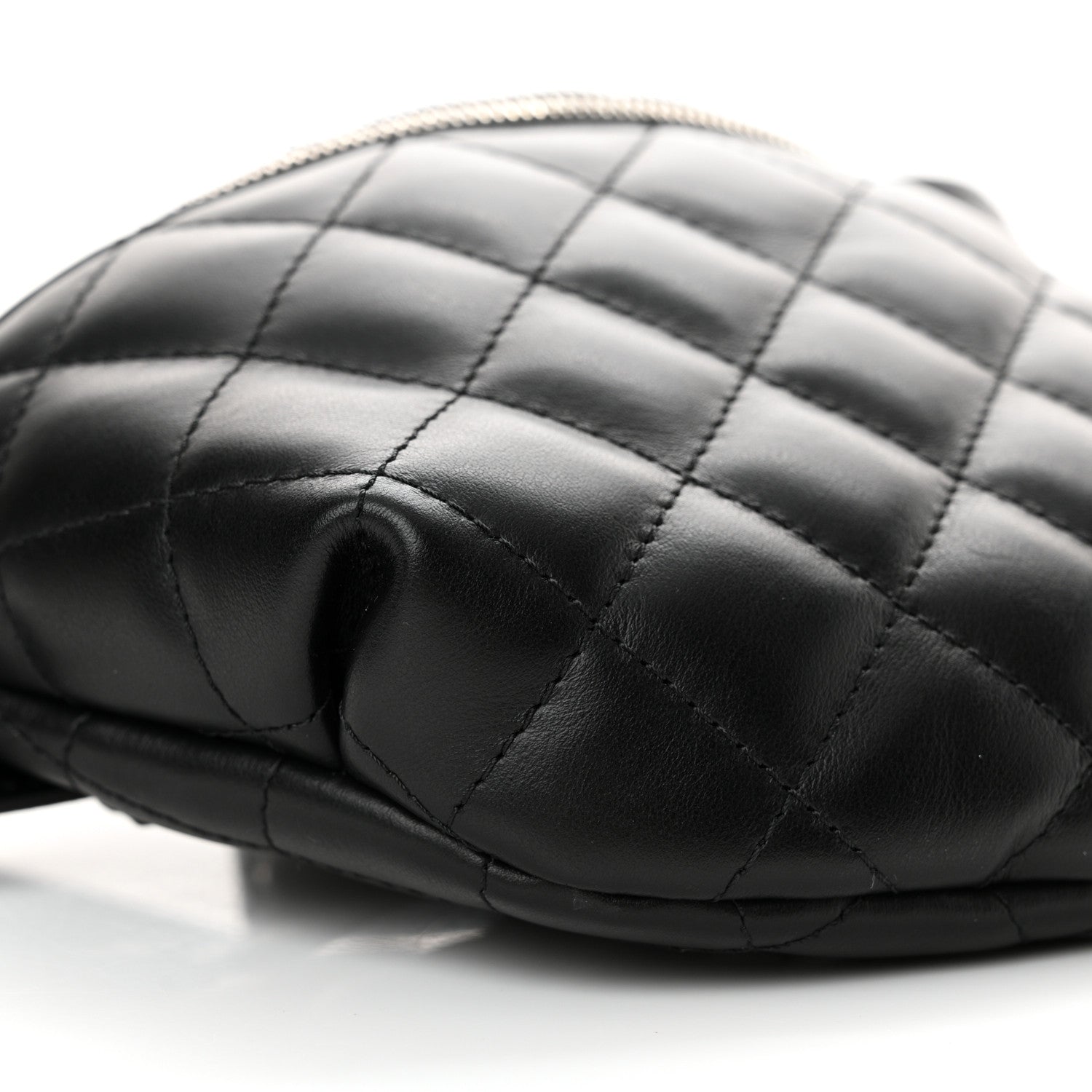 Chanel Calfskin Quilted Waist Belt Bag Black 10 of 14