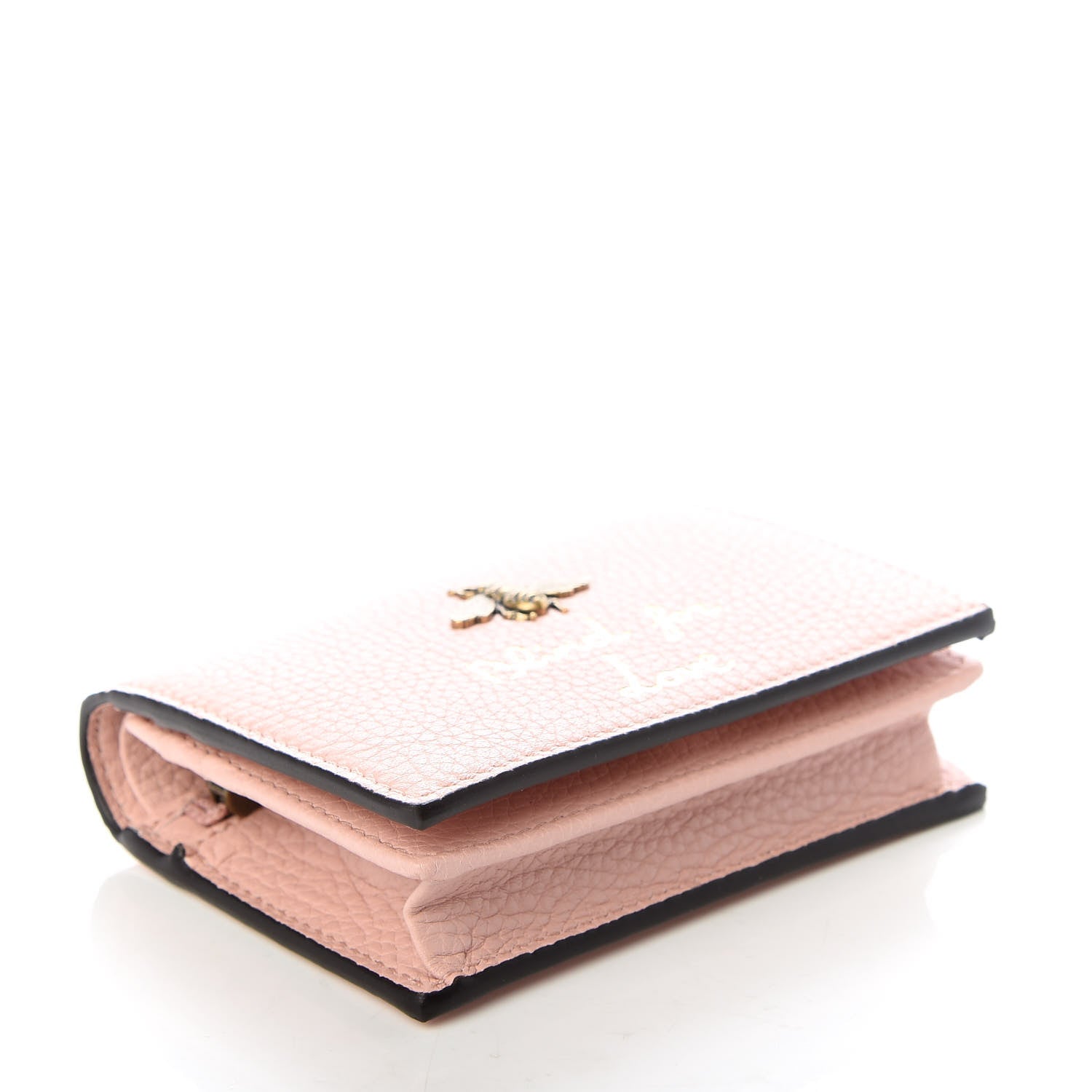 Gucci Cellarius Calfskin Blind for Love Animalier Card Case Perfect Pink 4 of 7