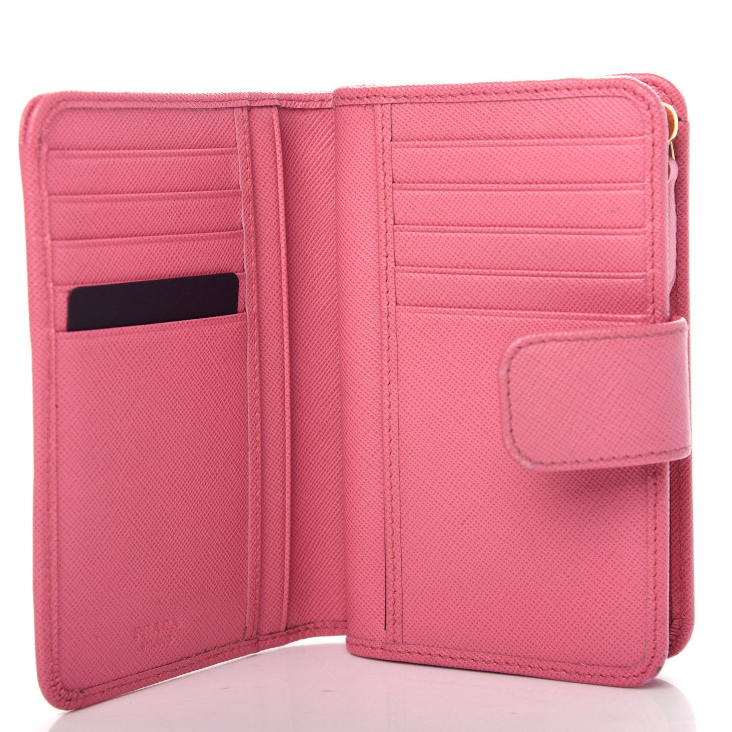 Saffiano Metal Compact Wallet Geranio