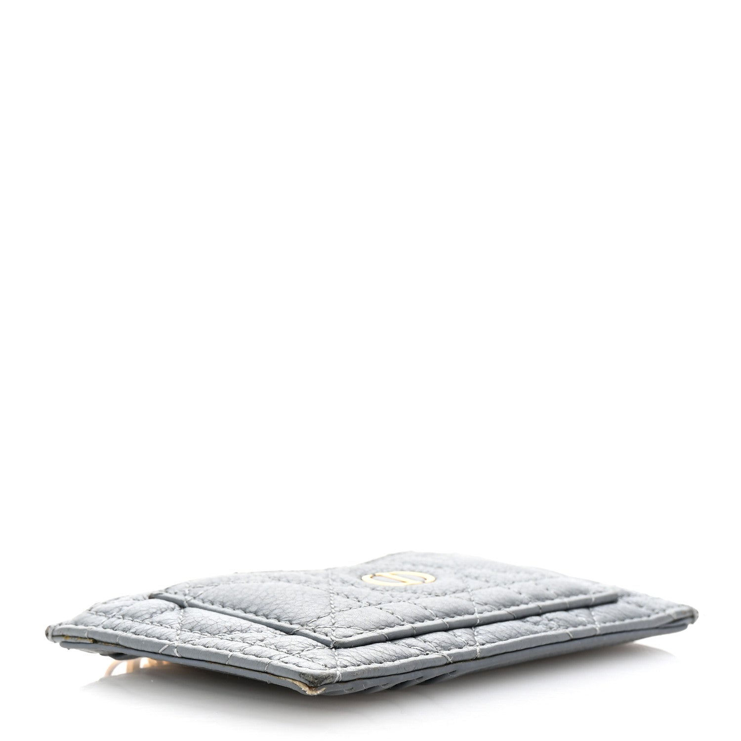 Christian Dior Supple Calfskin Cannage Caro Cosmos Zipped Card Holder Cloud Blue 4 of 8