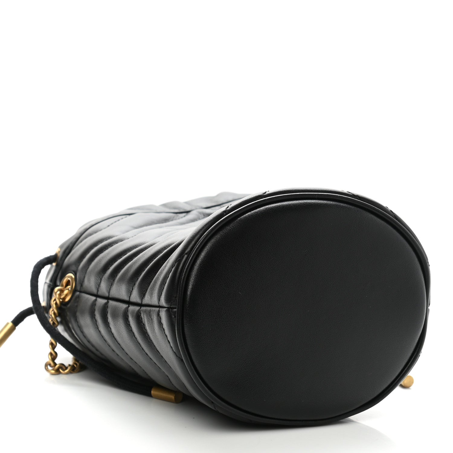 Gucci Calfskin Matelasse Mini GG Marmont 2.0 Bucket Bag Black 4 of 11