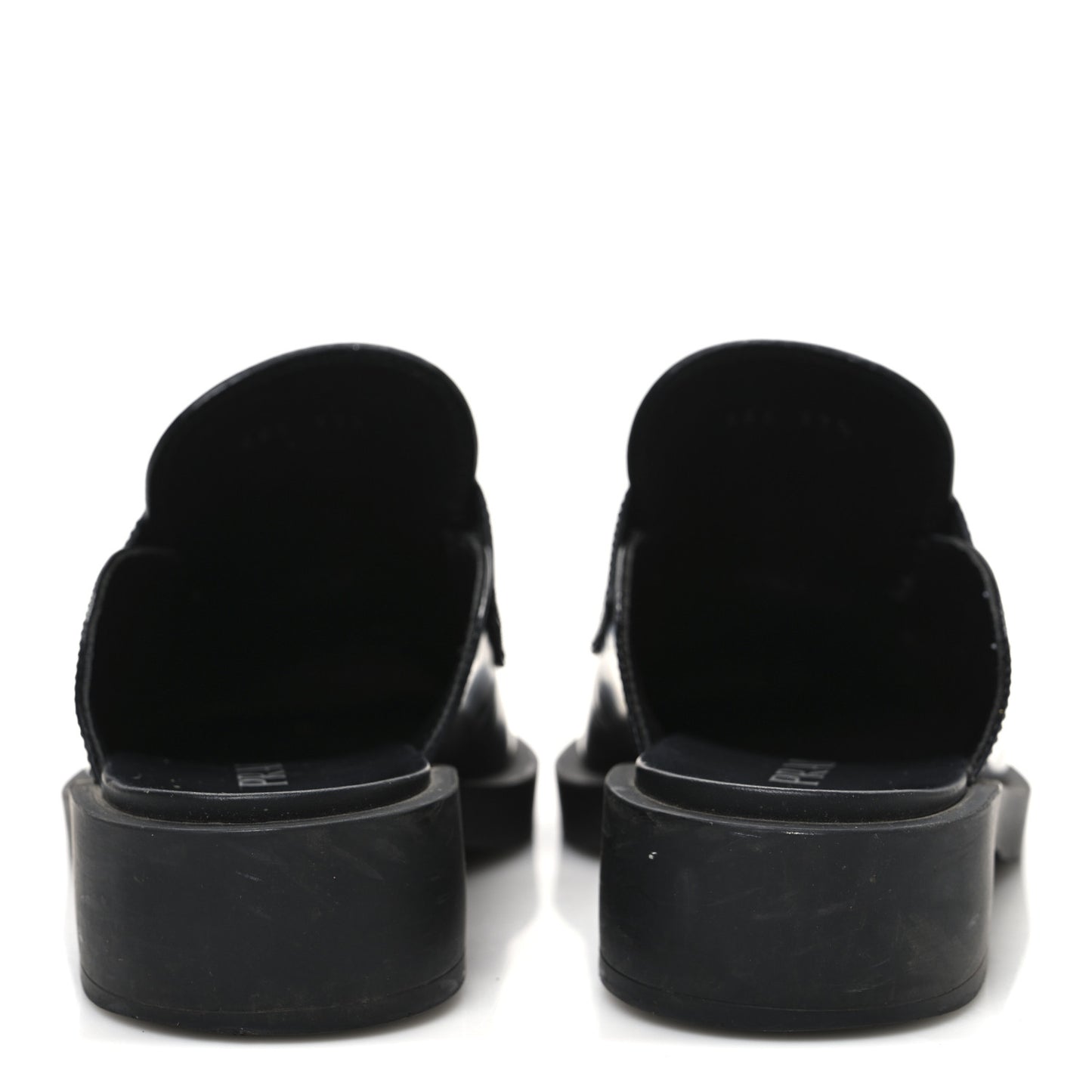 Spazzolato Triangle 40mm Loafer Mules 37.5 Black