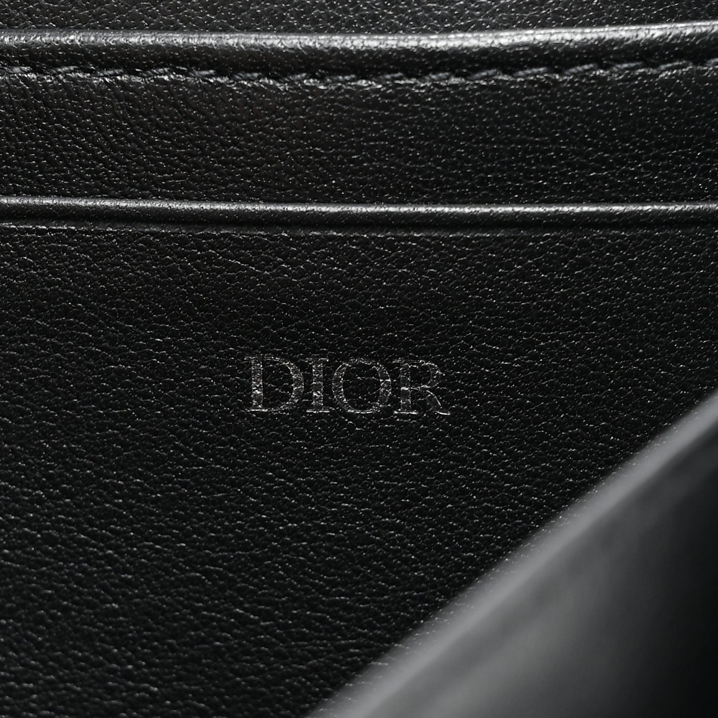 HOMME Oblique Double Saddle Wallet Black