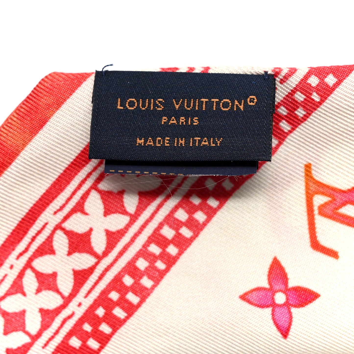 Silk Monogram LV Tiles BB Bandeau Coral