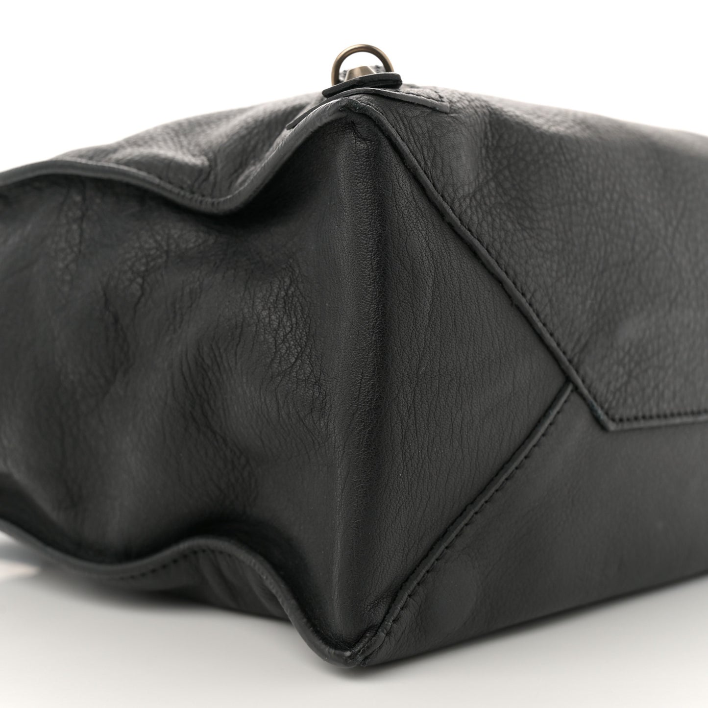Veau Souple Mini Papier Tote Black