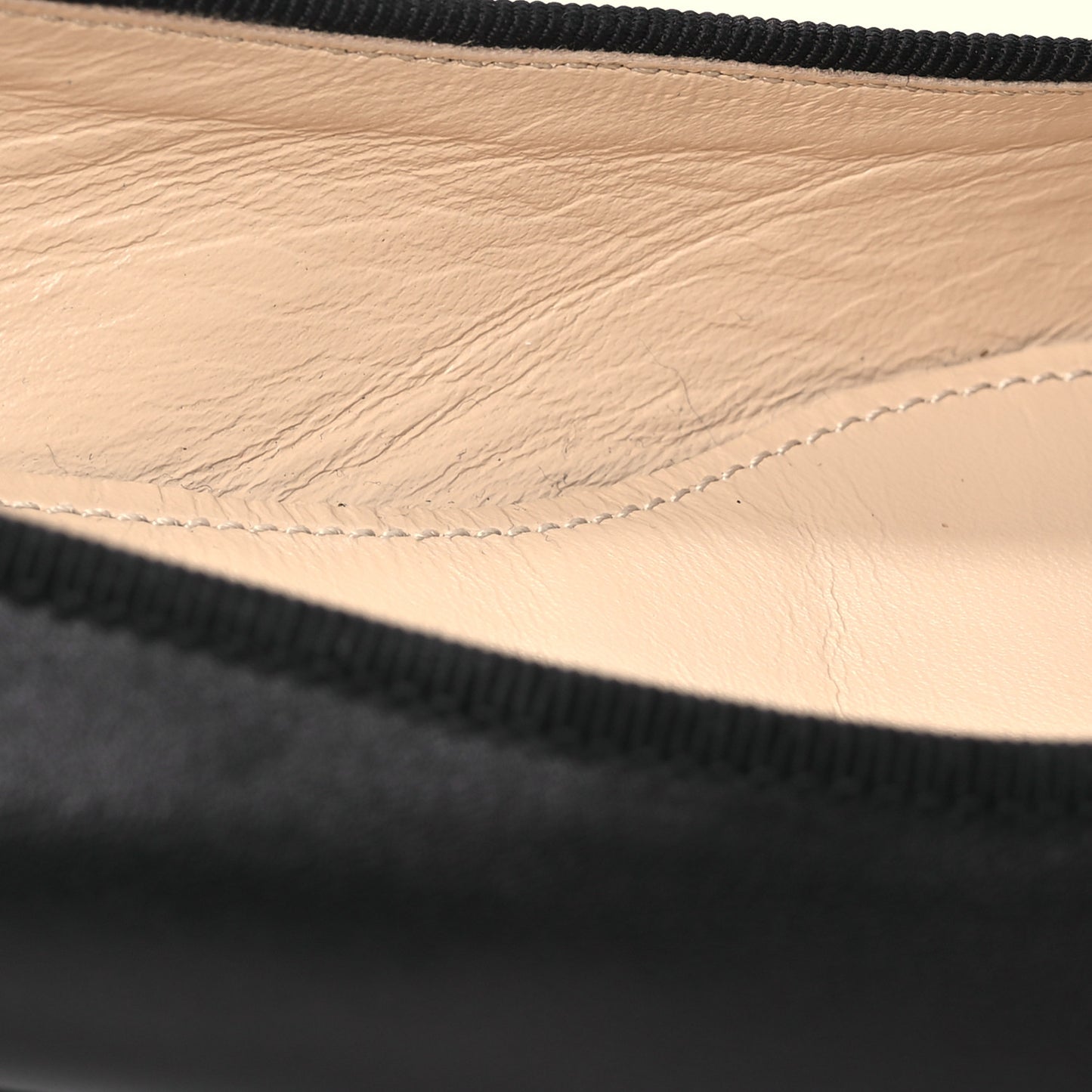 Nappa Vernice Cap Toe Logo Bow Ballerina Flats 40 Black