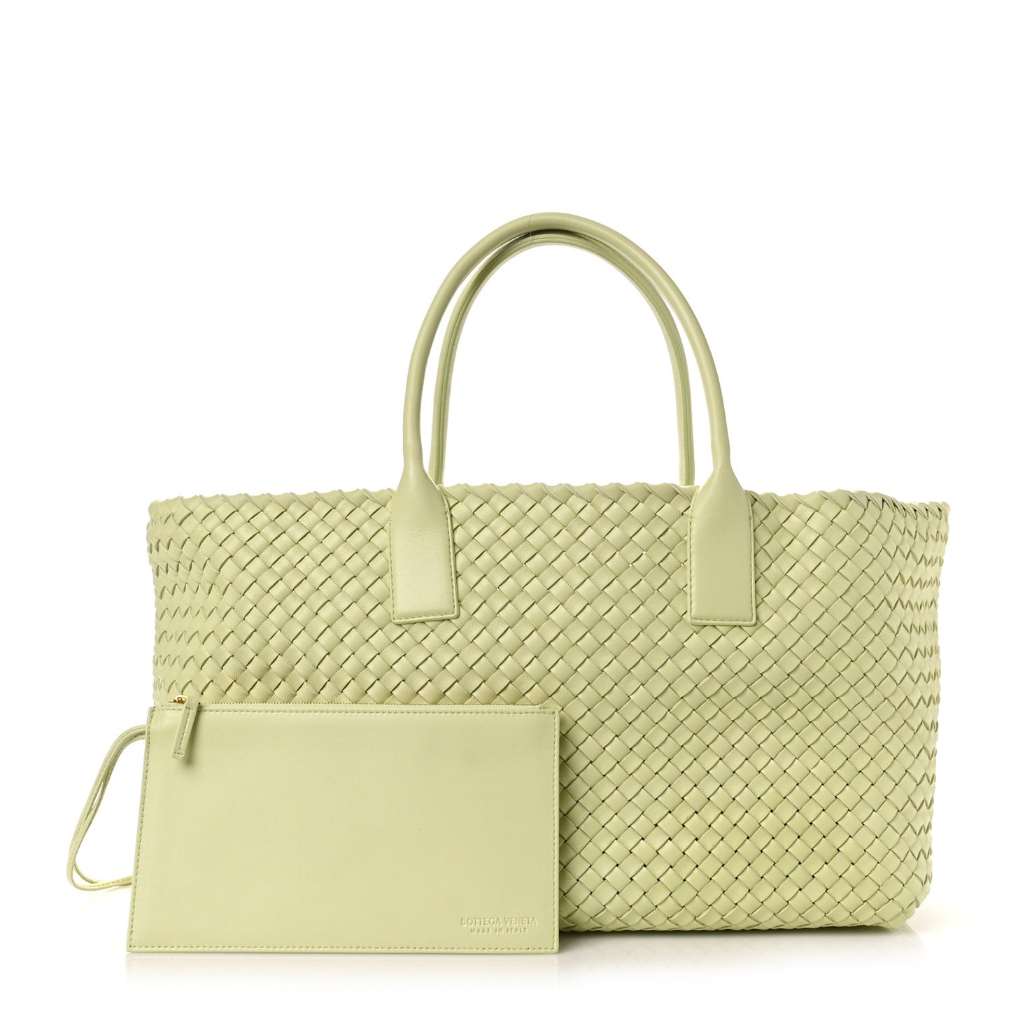 Lambskin Intreccio Medium Cabat Lemon Washed