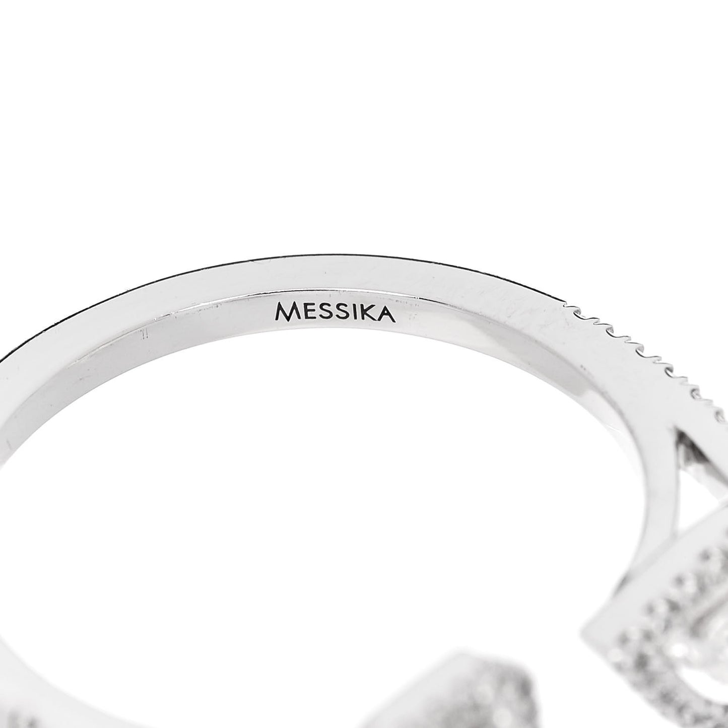 18K White Gold Diamond .70ct My Twin Moi & Toi Ring 53 6.25