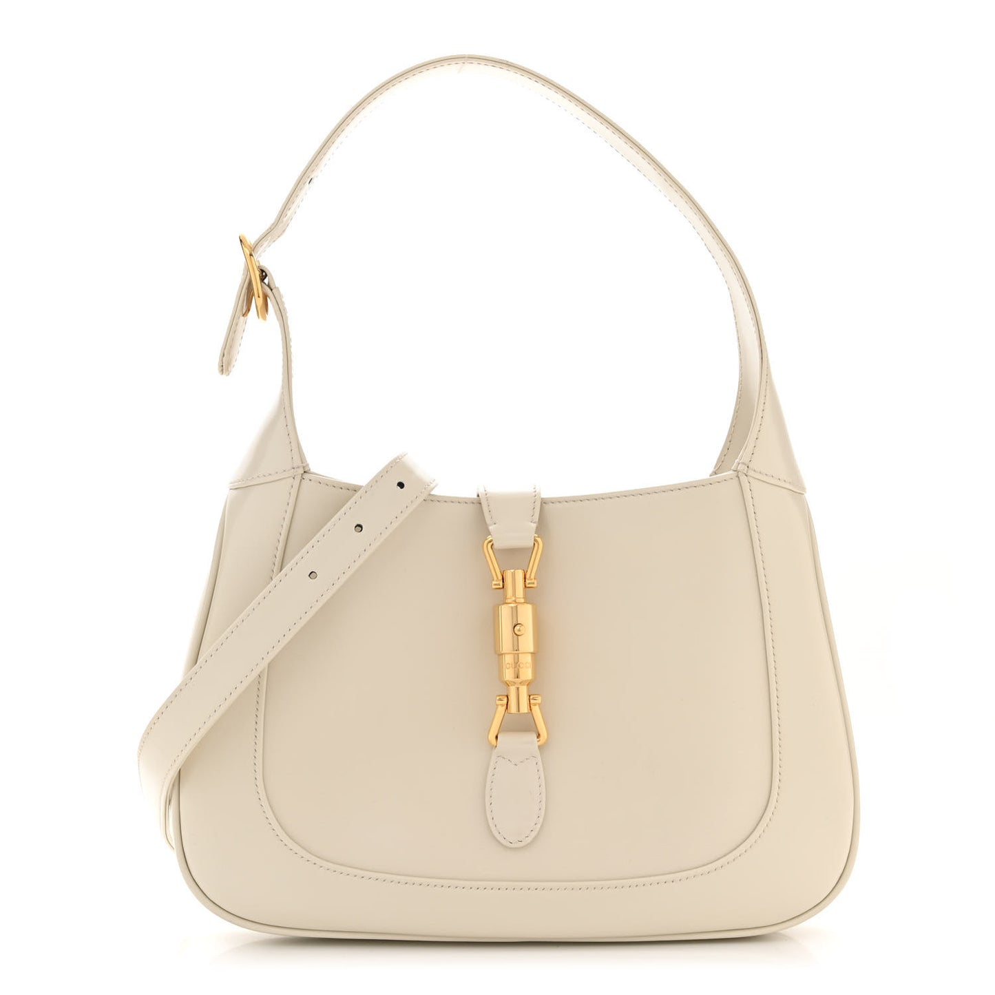 Boarded Dyana Lux Calfskin Small Jackie 1961 Hobo Mystic White