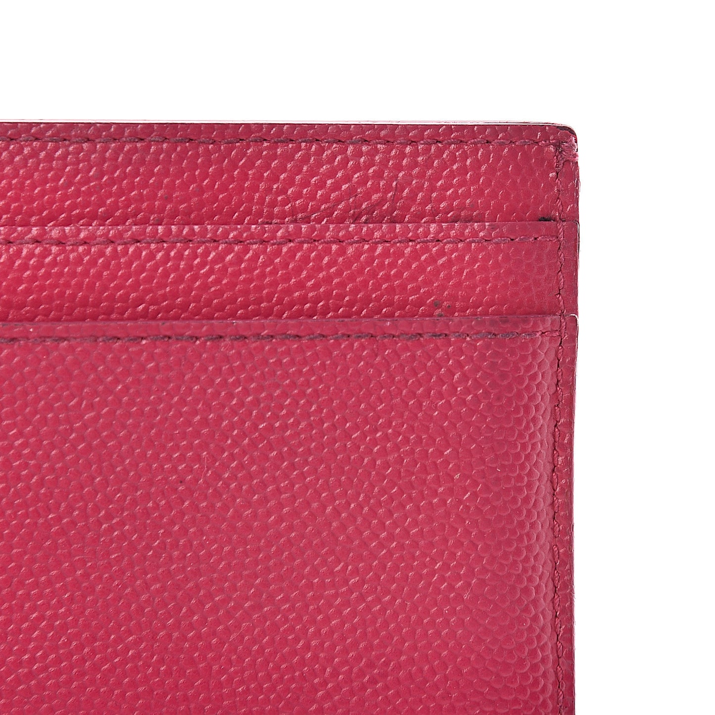 Grain De Poudre Monogram Credit Card Case Fuschia